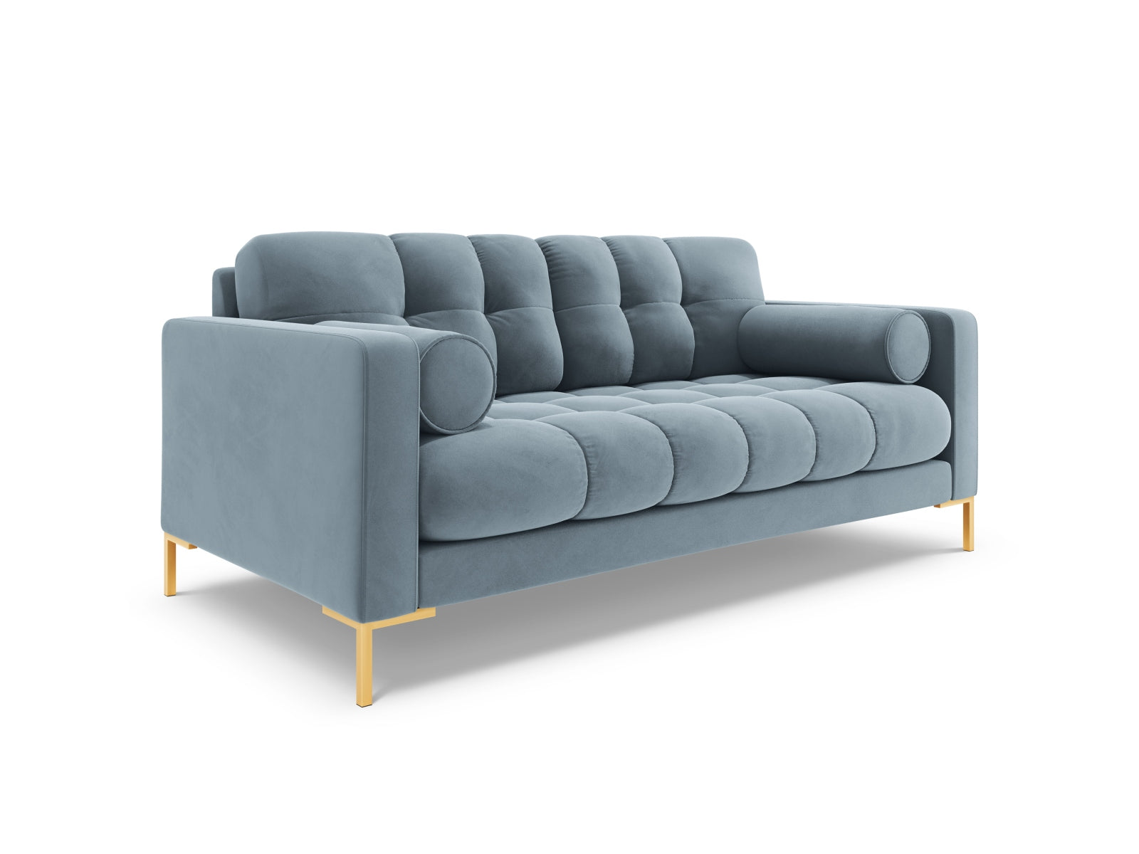 Elegantes 2-Sitzer Sofa Bali in sanftem Hellblau, ideal für stilvolle Wohnräume. Hochwertige Materialien und modernes Design von Cosmopolitan Design.