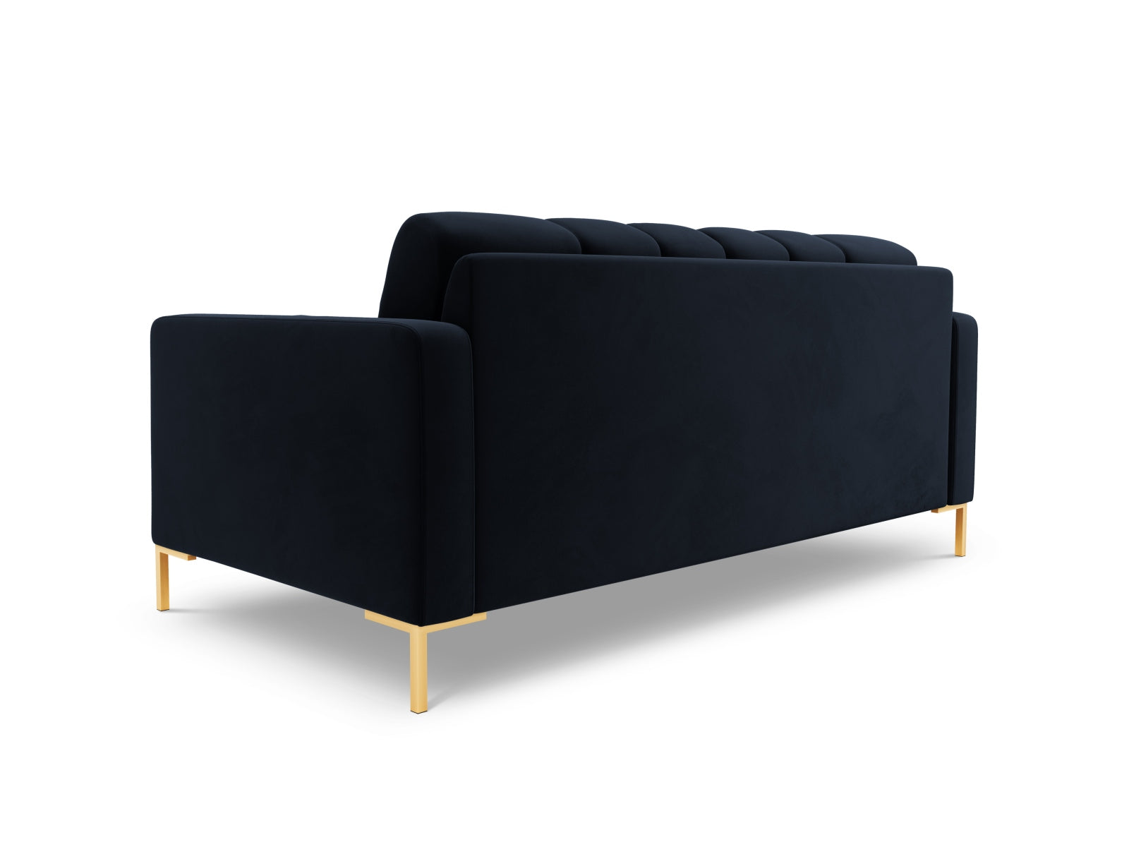 Elegantes 2-Sitzer Sofa Bali in tiefem Blau, ideal für moderne Wohnräume, vereint Komfort und ästhetisches Design in einem.