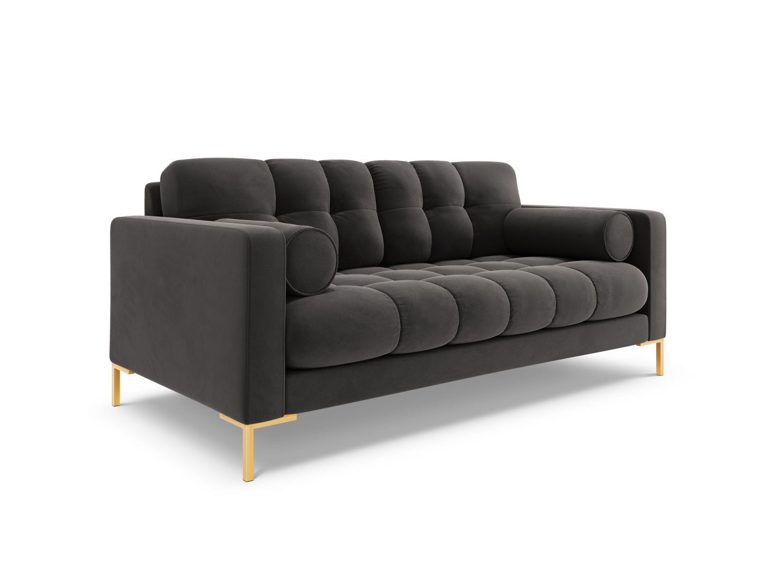 Elegantes 2-Sitzer Sofa Bali in dunklem Grau, ideal für moderne Wohnräume und entspannte Momente, entworfen von Cosmopolitan Design.