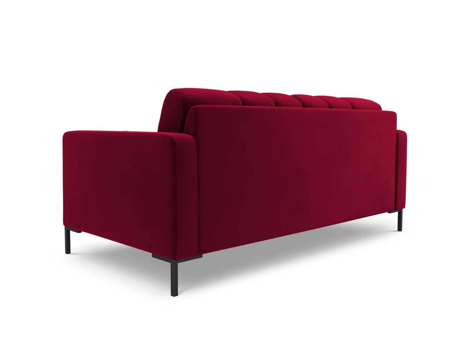 Elegantes 2-Sitzer Sofa Bali in Red-Bluvel, ideal für stilvolle Wohnräume und entspannte Abende, erhältlich bei KAQTU Design AG.