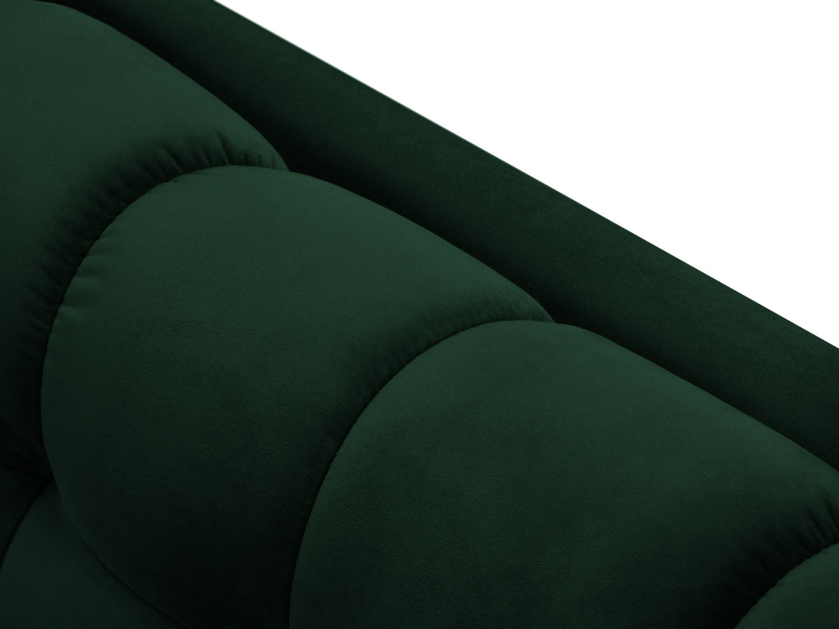 Zweisitziges Sofa Bali mit Stoffbezug, Dekokissen und schlanken Metallbeinen