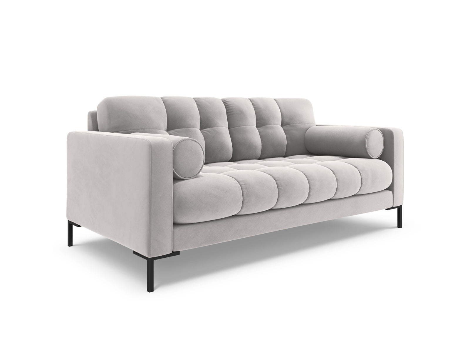Elegantes 2-Sitzer Sofa Bali in stilvollem Silver-Bluvel, ideal für moderne Wohnräume, erhältlich bei KAQTU Design AG.