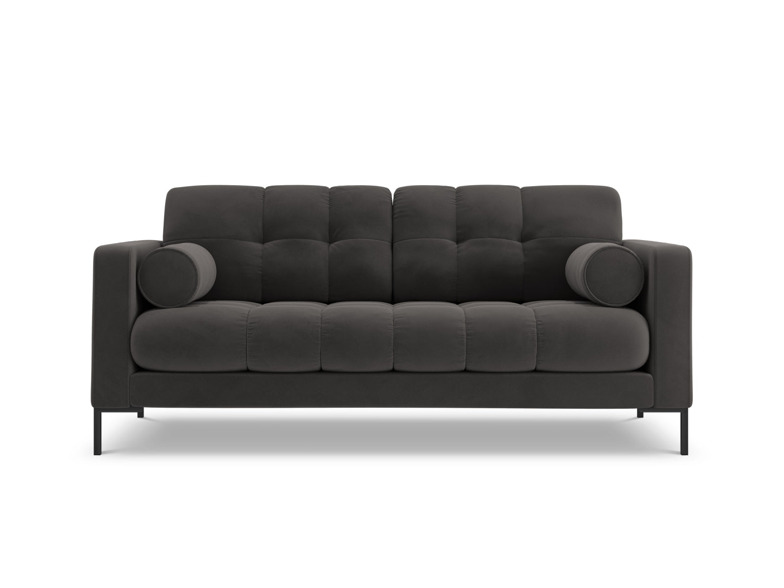 2-Sitzer Sofa Bali in Dark Grey-Bluvel präsentiert im Onlineshop von KAQTU Design AG. 2er Sofa ist von Cosmopolitan Design