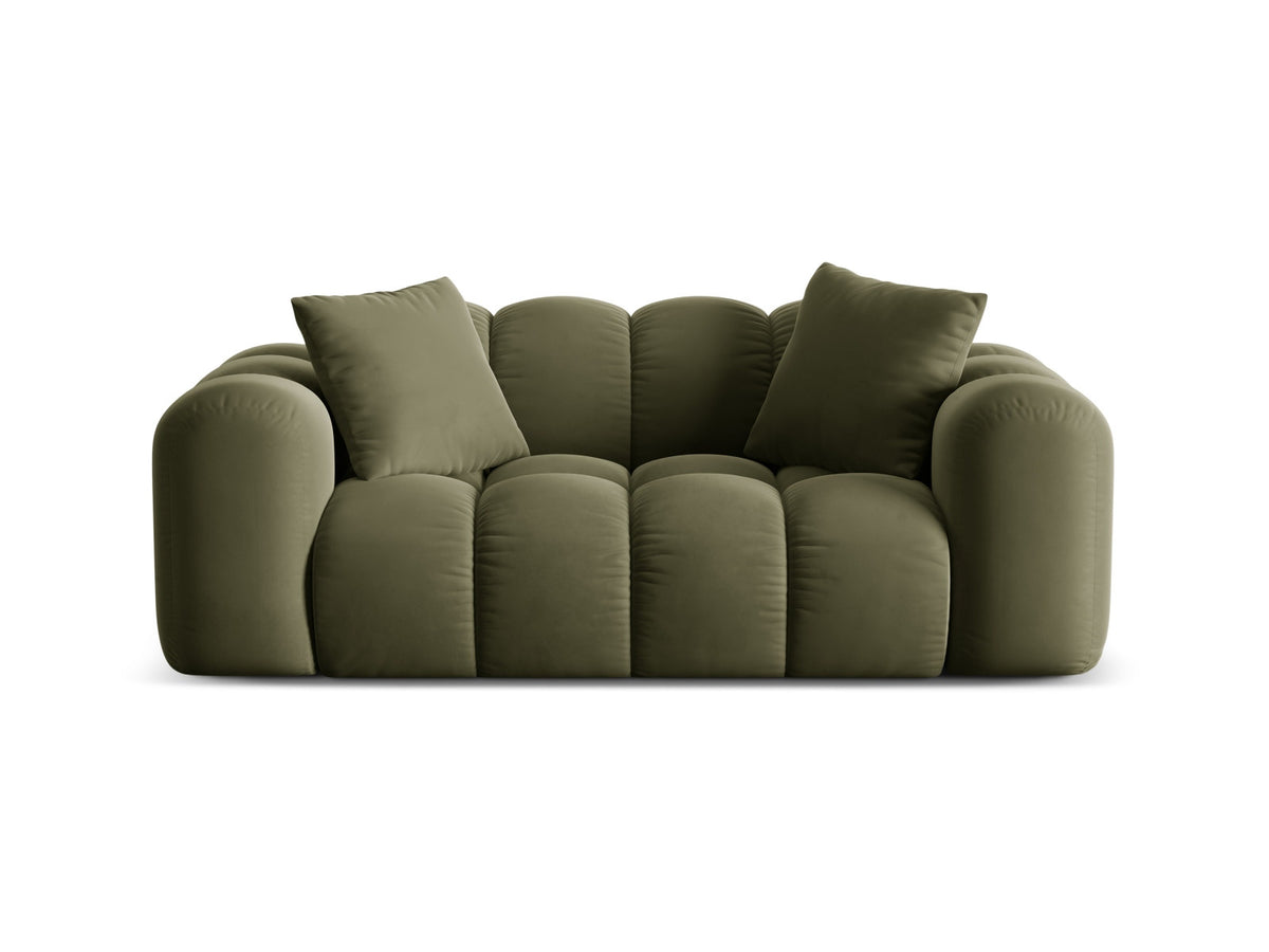 2-Sitzer Sofa Treno in Green-Bluvel präsentiert im Onlineshop von KAQTU Design AG. 2er Sofa ist von Cosmopolitan Design