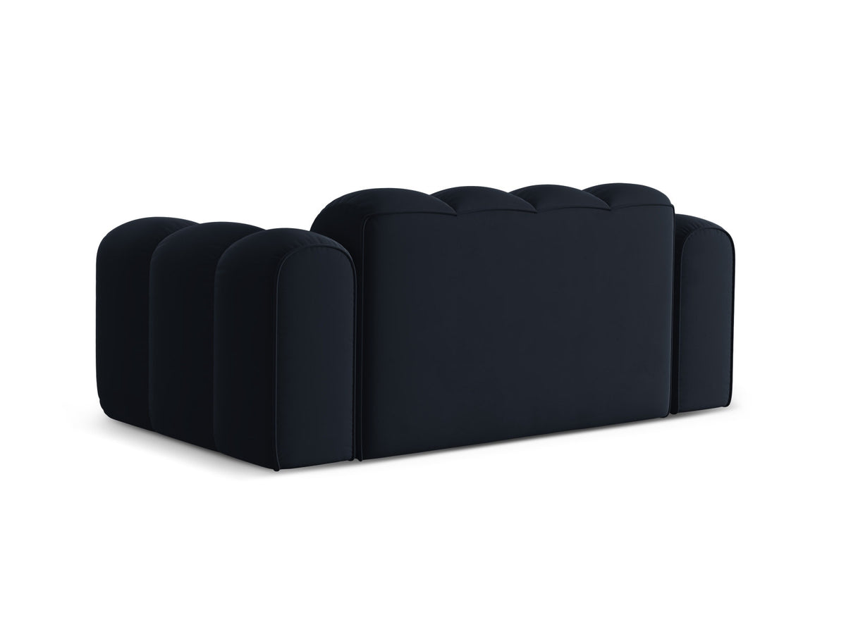 2-Sitzer Sofa Treno in Dark Blue-Bluvel präsentiert im Onlineshop von KAQTU Design AG. 2er Sofa ist von Cosmopolitan Design