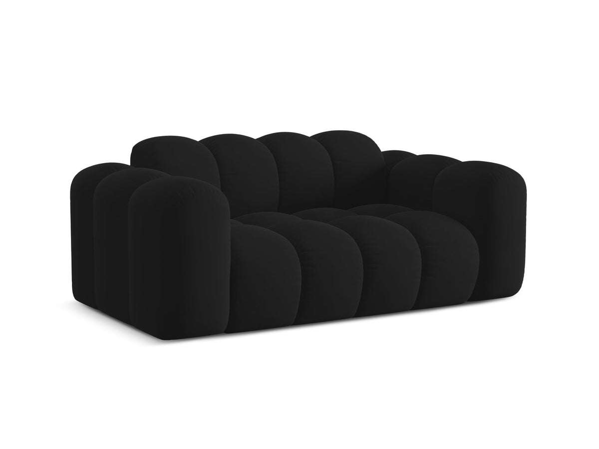 2-Sitzer Sofa Treno in Black-Bluvel präsentiert im Onlineshop von KAQTU Design AG. 2er Sofa ist von Cosmopolitan Design