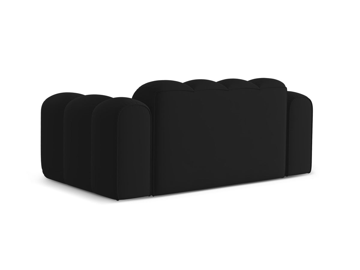 2-Sitzer Sofa Treno in Black-Bluvel präsentiert im Onlineshop von KAQTU Design AG. 2er Sofa ist von Cosmopolitan Design