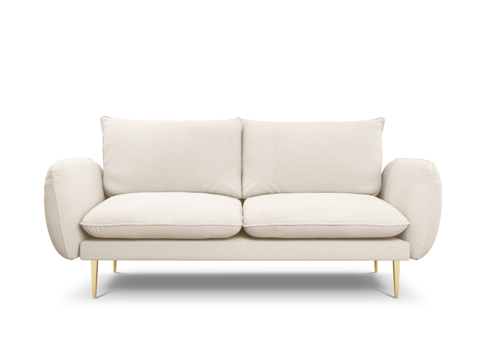 Vienna Boucle Sofa 2 Sitzer 92cm in Beige/Gold-Ascot präsentiert im Onlineshop von KAQTU Design AG. 3er Sofa ist von Cosmopolitan Design