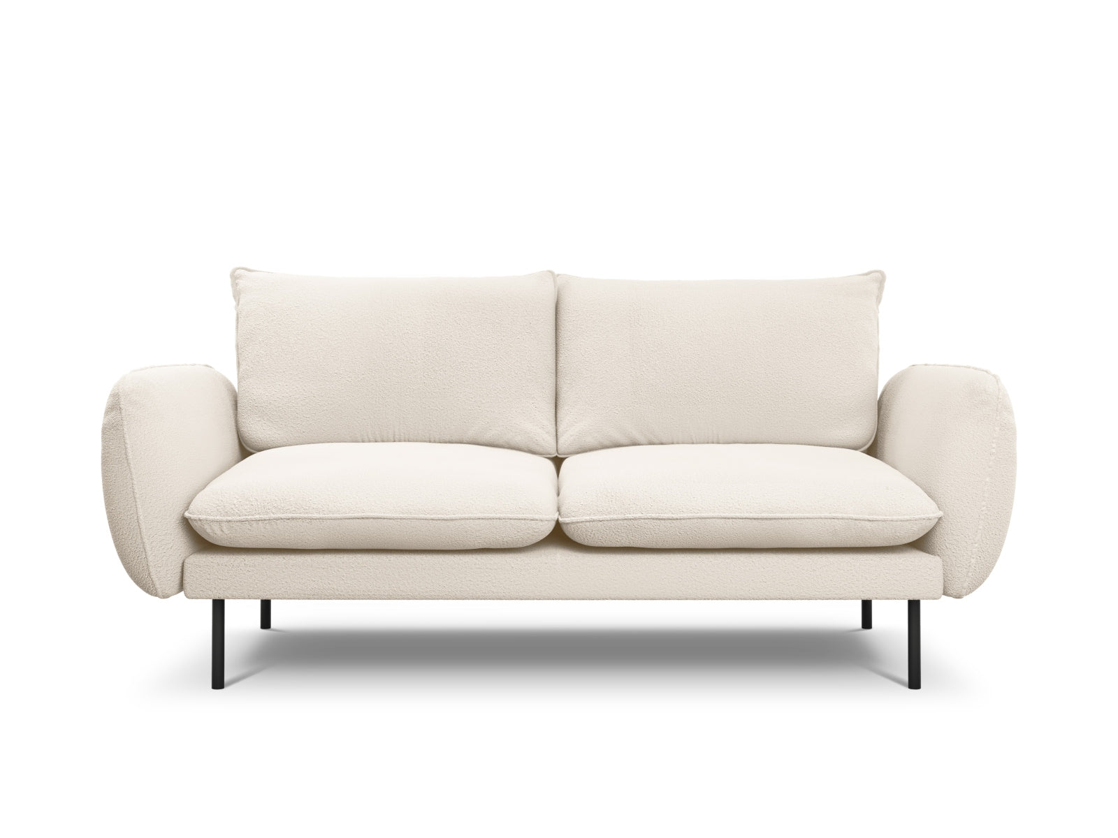 Vienna Boucle Sofa 2 Sitzer 92cm in Beige/Schwarz-Ascot präsentiert im Onlineshop von KAQTU Design AG. 3er Sofa ist von Cosmopolitan Design