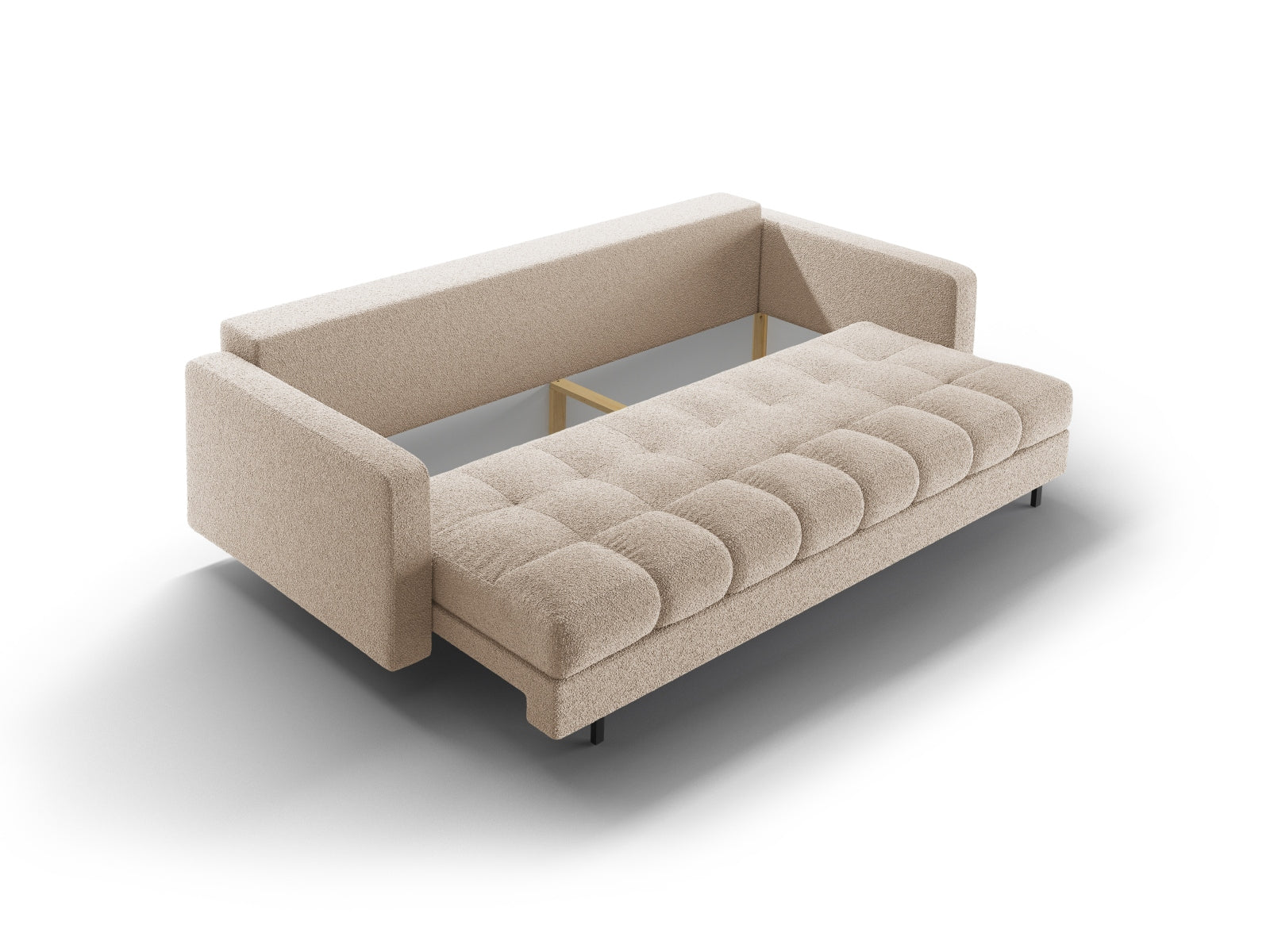 3-Sitzer Sofa Bali mit Schlaffunktion und Stauraum in Beige-Baloo präsentiert im Onlineshop von KAQTU Design AG. Bettsofa ist von Cosmopolitan Design