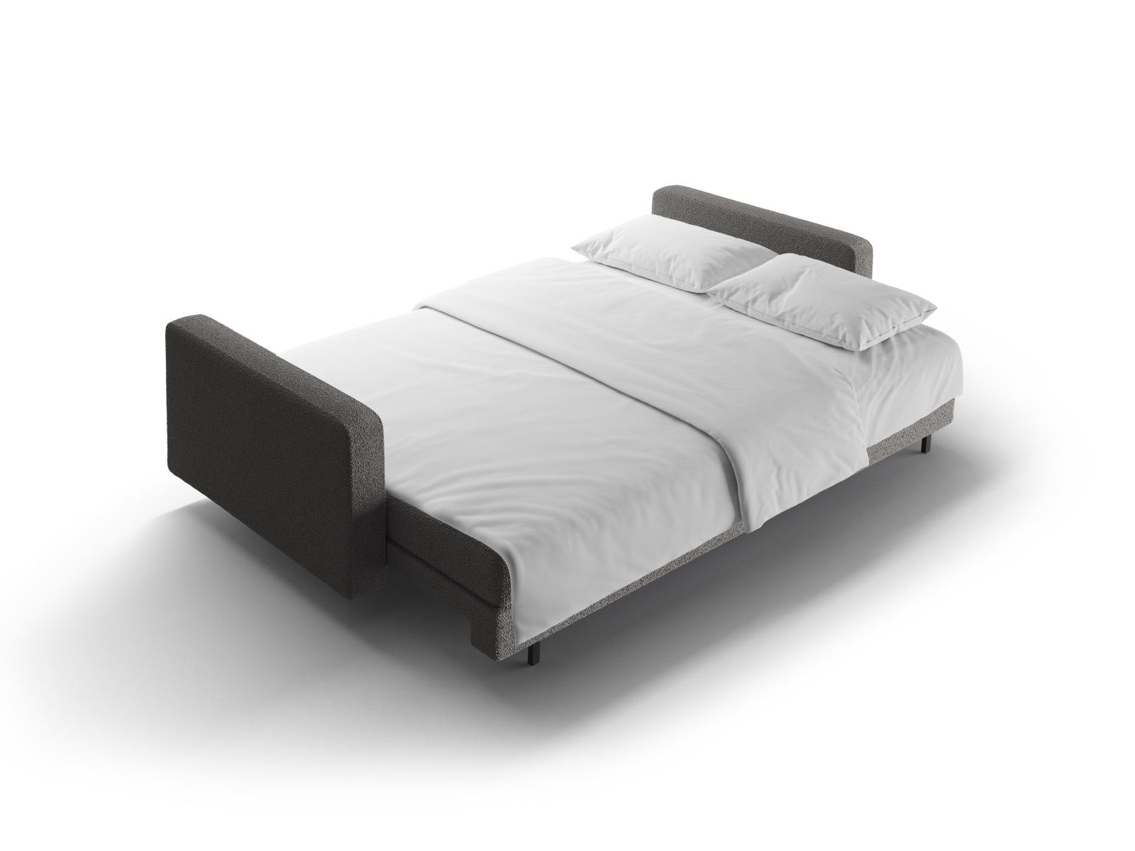 3-Sitzer Sofa Bali mit Schlaffunktion und Stauraum in Dark Grey-Baloo präsentiert im Onlineshop von KAQTU Design AG. Bettsofa ist von Cosmopolitan Design