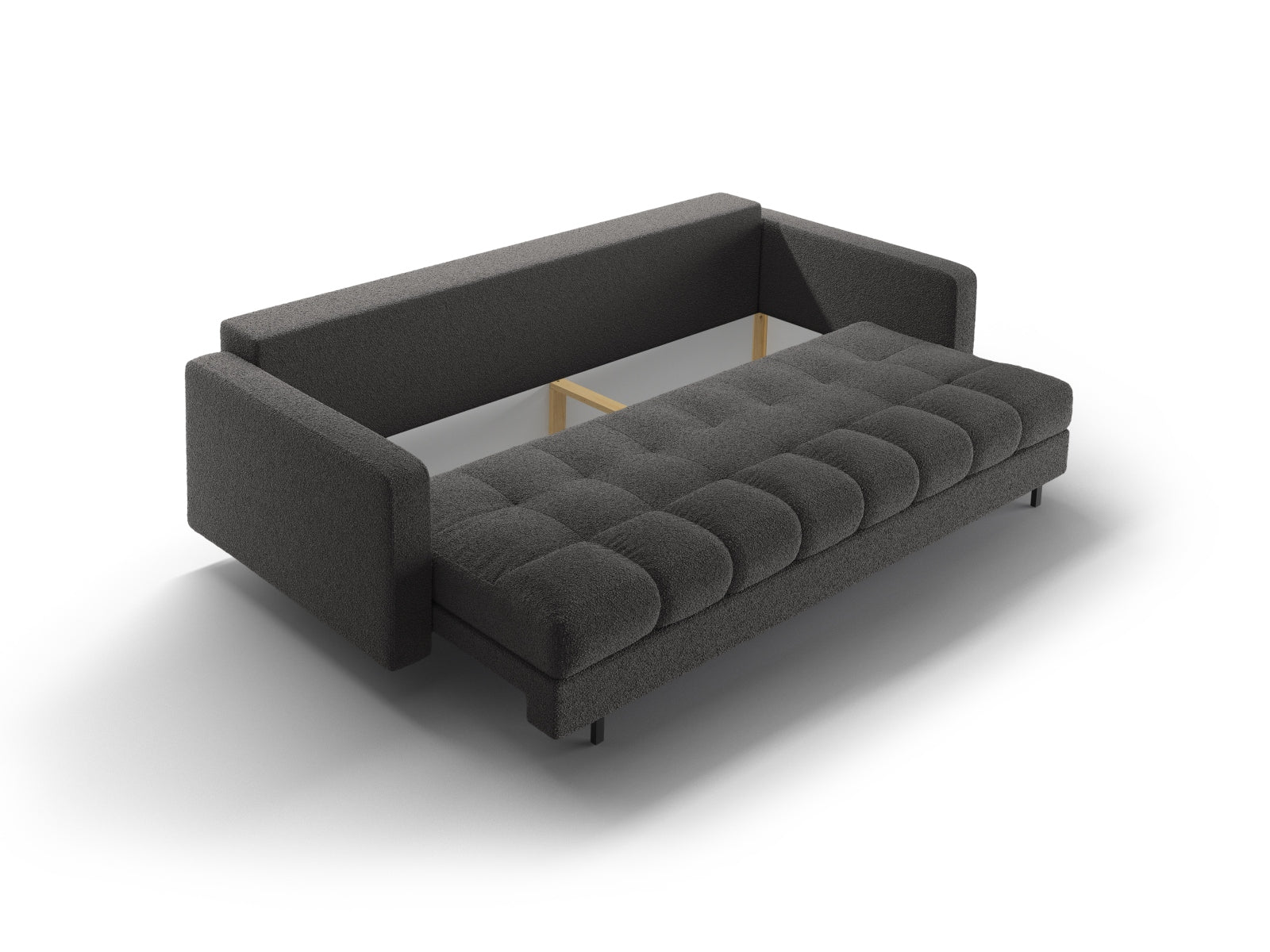 3-Sitzer Sofa Bali mit Schlaffunktion und Stauraum in Dark Grey-Baloo präsentiert im Onlineshop von KAQTU Design AG. Bettsofa ist von Cosmopolitan Design