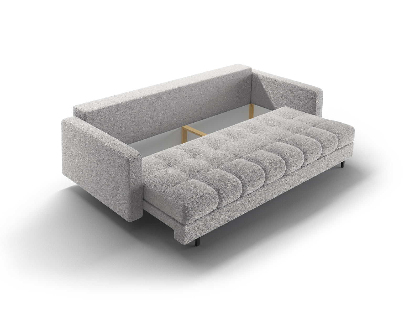 3-Sitzer Sofa Bali mit Schlaffunktion und Stauraum in Light Grey-Baloo präsentiert im Onlineshop von KAQTU Design AG. Bettsofa ist von Cosmopolitan Design