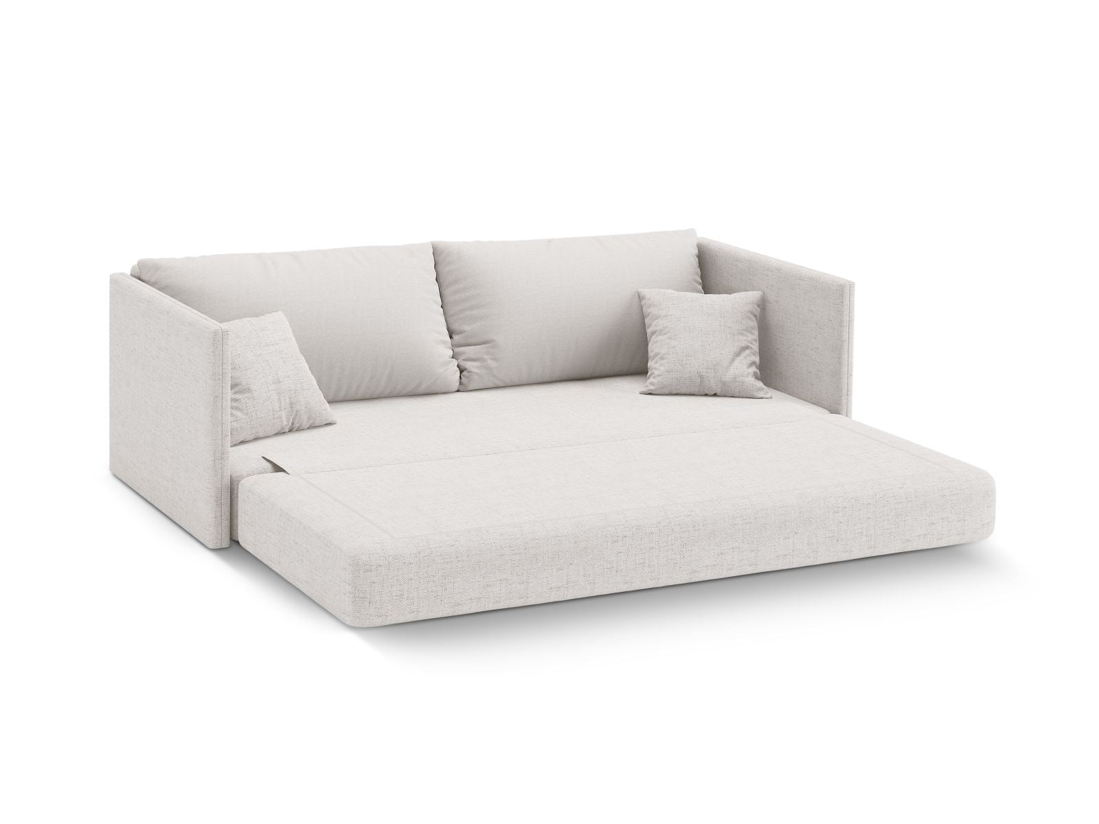 Elegantes 3-Sitzer Sofa Shannon in neutralen Beigetönen, ideal als Schlafsofa für entspannte Nächte, von Cosmopolitan Design.