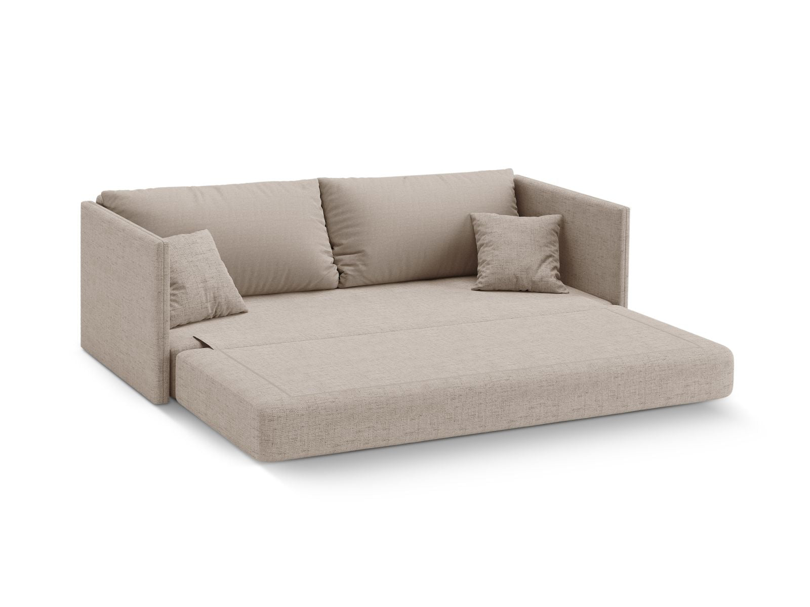 Elegantes 3-Sitzer Sofa Shannon in Cappuccino-Moly, ideal für entspannte Abende und als praktisches Schlafsofa für Gäste.