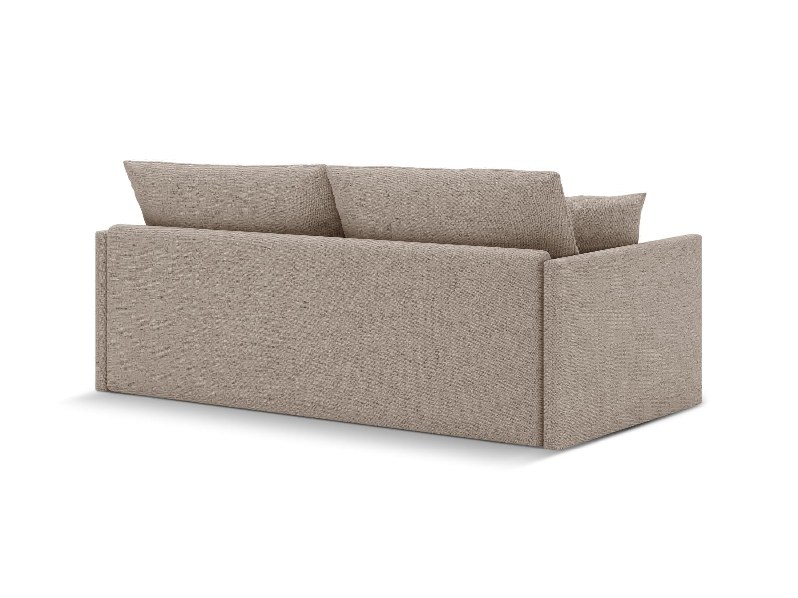 Elegantes 3-Sitzer Bettsofa Shannon in warmem Cappuccino-Moly, ideal für gemütliche Abende und als praktisches Schlafmöbel.