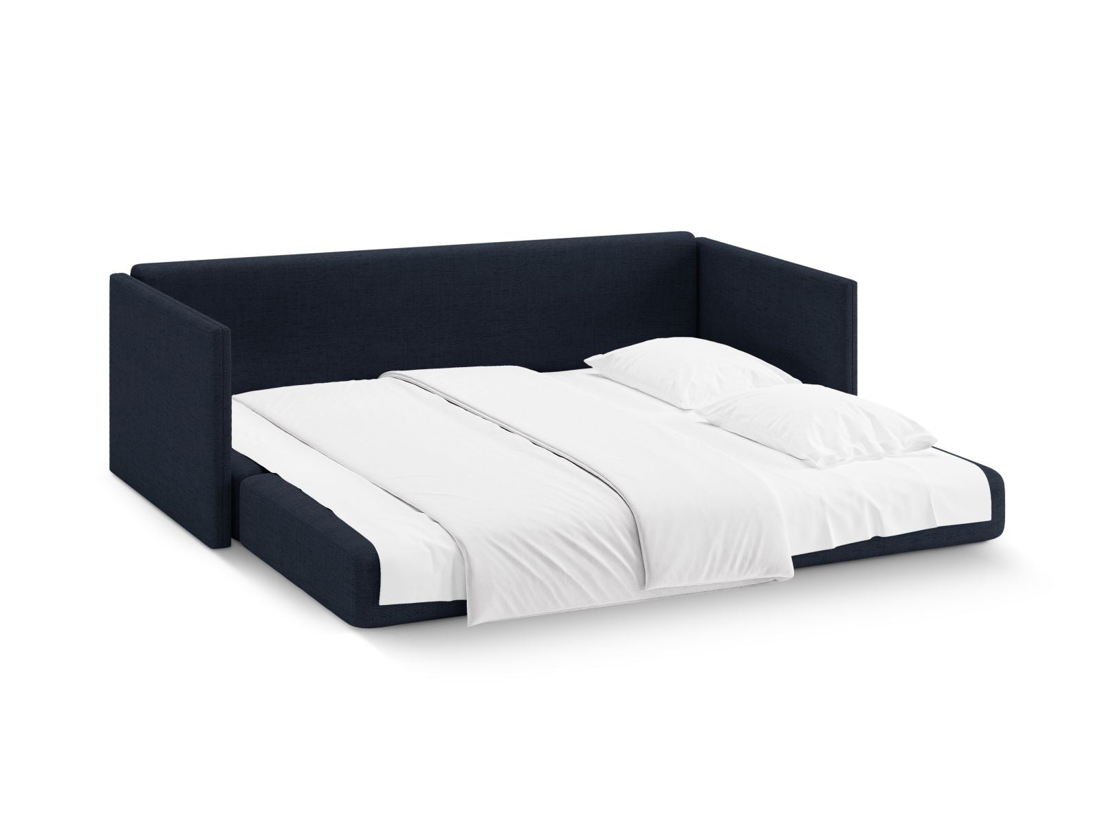 Modernes 3-Sitzer Sofa Shannon in Royal Blue, perfekt für gemütliche Abende und als funktionales Bettsofa für Gäste.