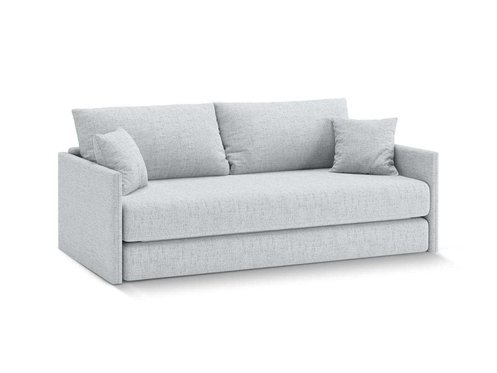 Elegantes 3-Sitzer Sofa Shannon in hellem Grau, ideal als Bettsofa für stilvolle Wohnräume, präsentiert von Cosmopolitan Design.