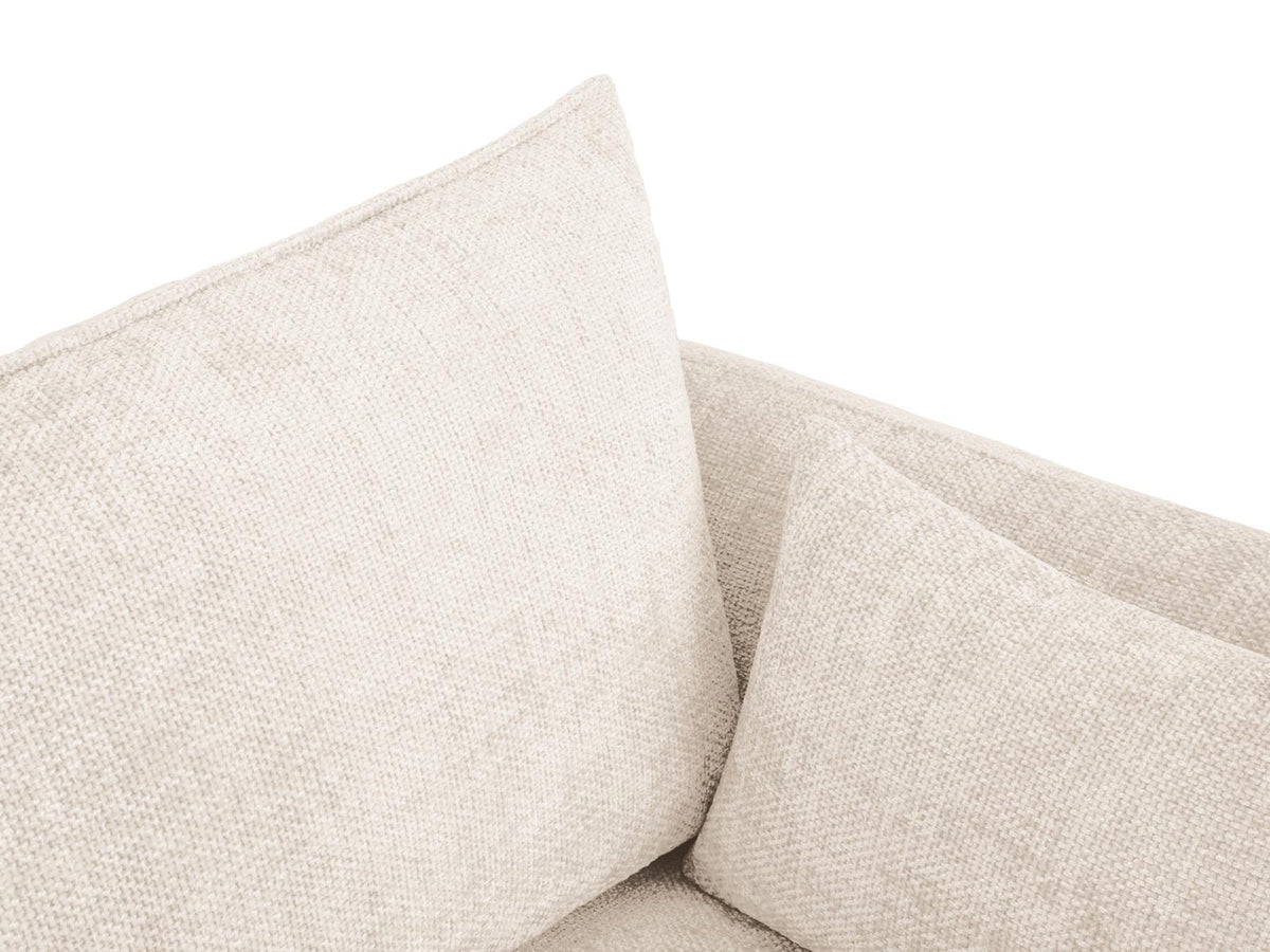 Bettsofa Matera von Cosmopolitan Design, 3-Sitzer mit Stoffbezug und schwarzen Kunststoffbeinen