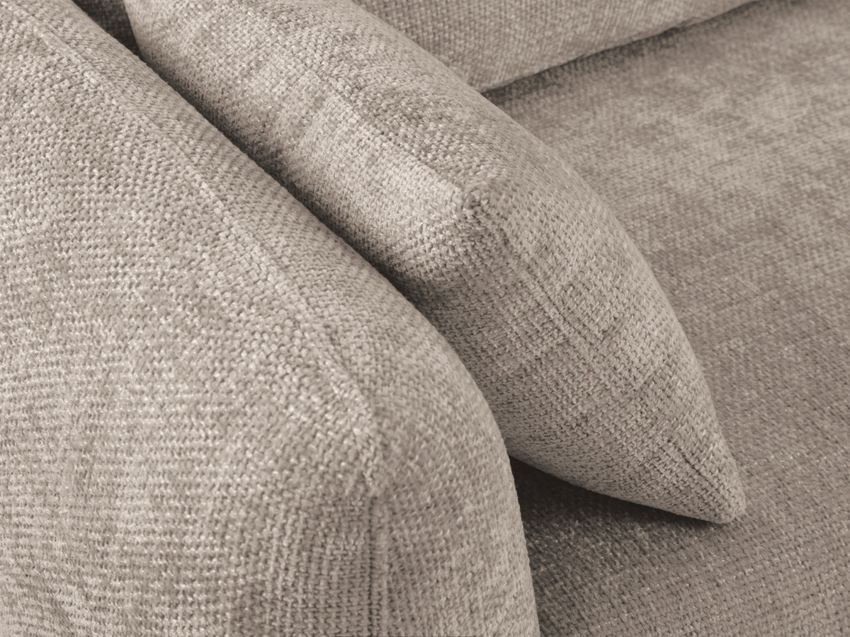 Bettsofa Matera von Cosmopolitan Design, 3-Sitzer mit Stoffbezug und schwarzen Kunststoffbeinen