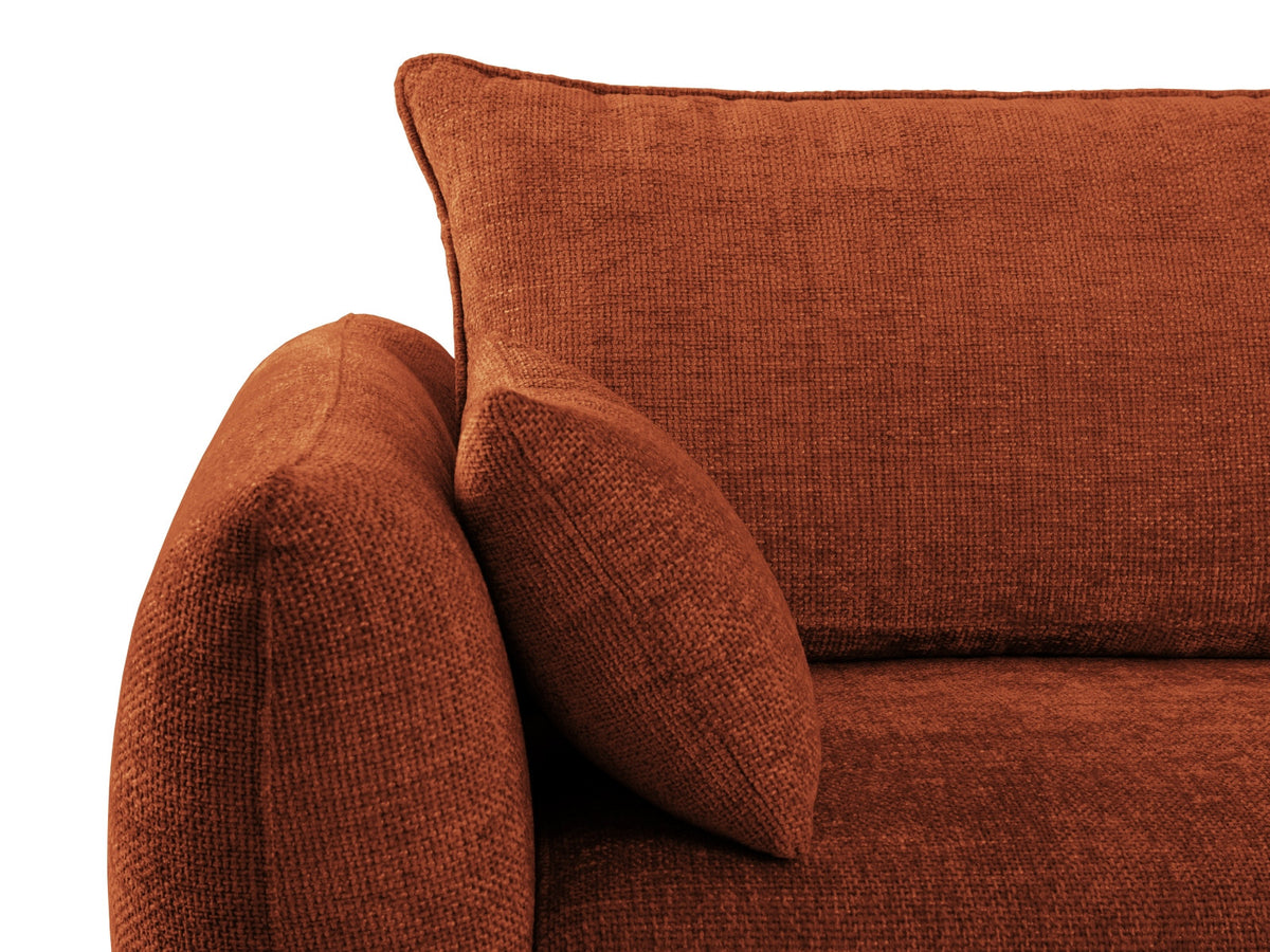 Bettsofa Matera von Cosmopolitan Design, 3-Sitzer mit Stoffbezug und schwarzen Kunststoffbeinen