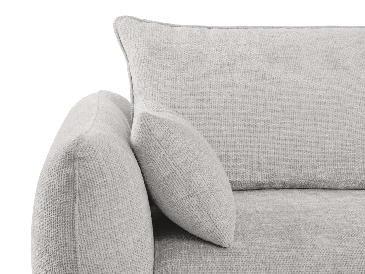 Bettsofa Matera von Cosmopolitan Design, 3-Sitzer mit Stoffbezug und schwarzen Kunststoffbeinen