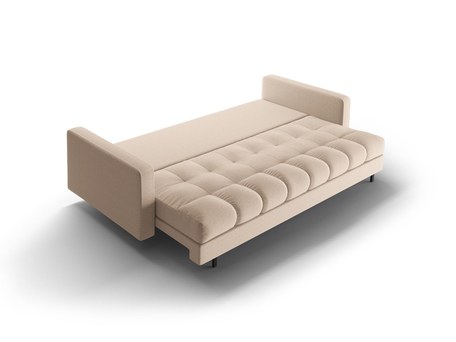 3-Sitzer Sofa Bali mit Schlaffunktion und Stauraum in Beige-Neve präsentiert im Onlineshop von KAQTU Design AG. Bettsofa ist von Cosmopolitan Design