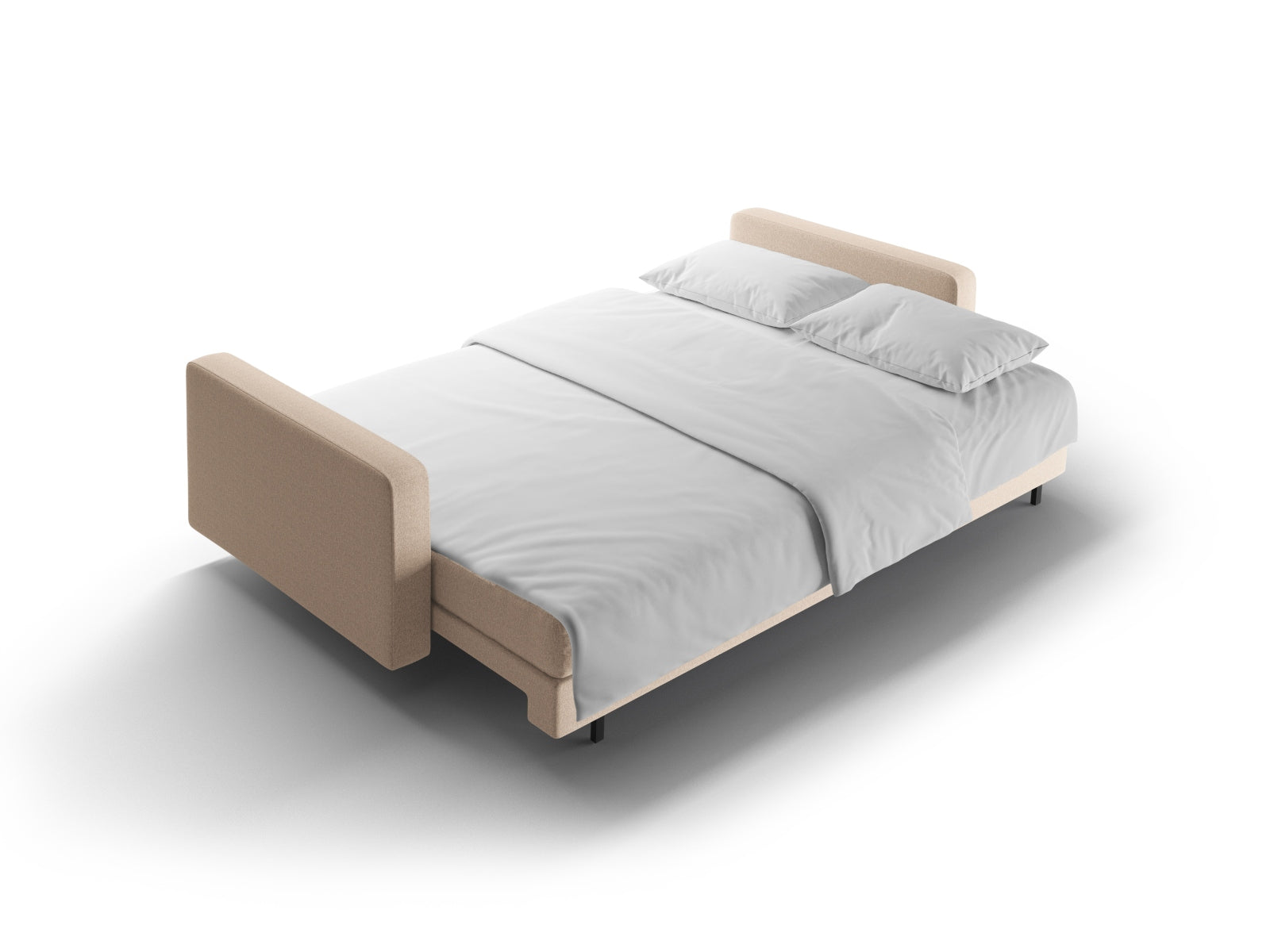 3-Sitzer Sofa Bali mit Schlaffunktion und Stauraum in Beige-Neve präsentiert im Onlineshop von KAQTU Design AG. Bettsofa ist von Cosmopolitan Design