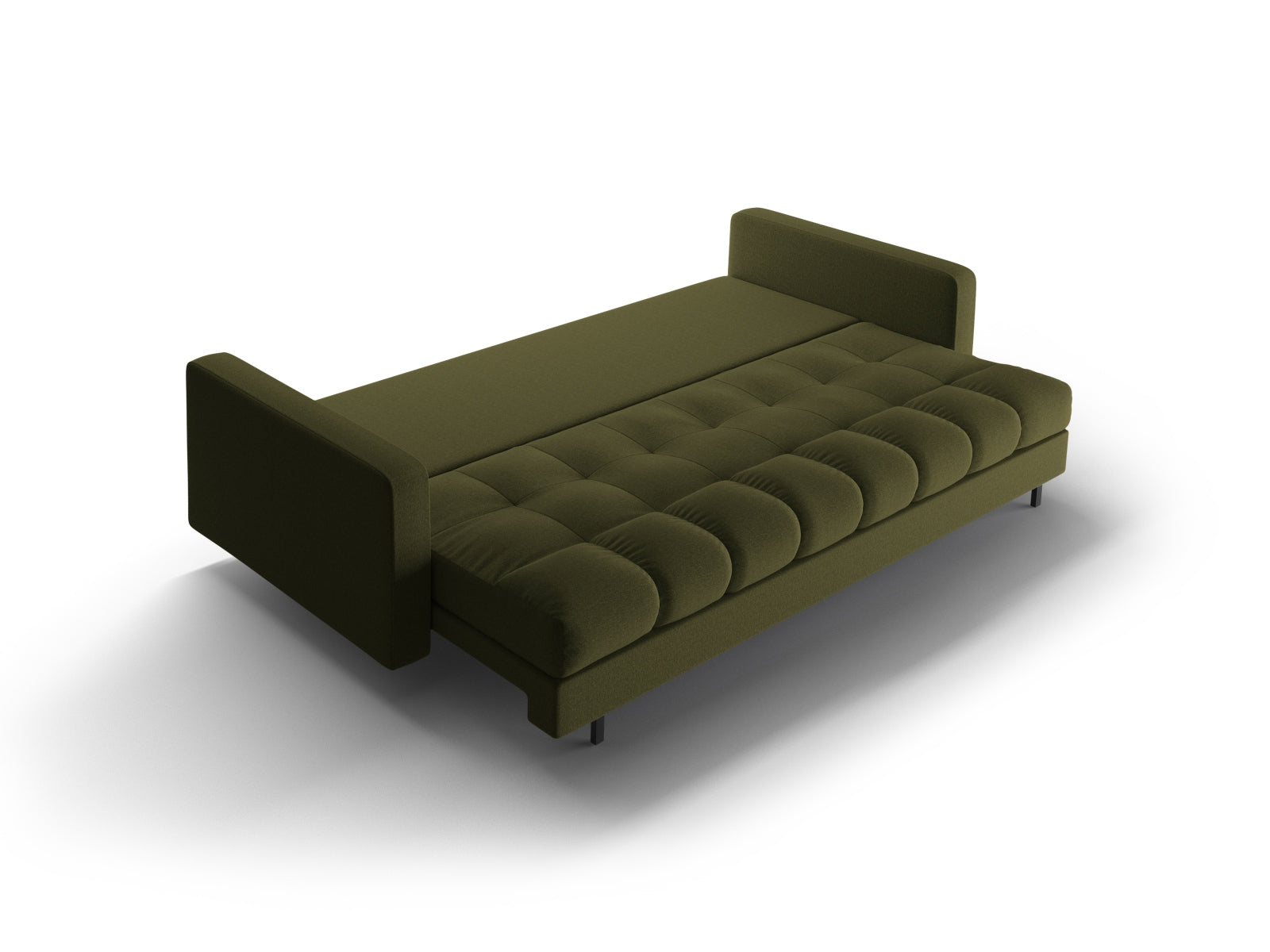 3-Sitzer Sofa Bali mit Schlaffunktion und Stauraum in Green-Neve präsentiert im Onlineshop von KAQTU Design AG. Bettsofa ist von Cosmopolitan Design
