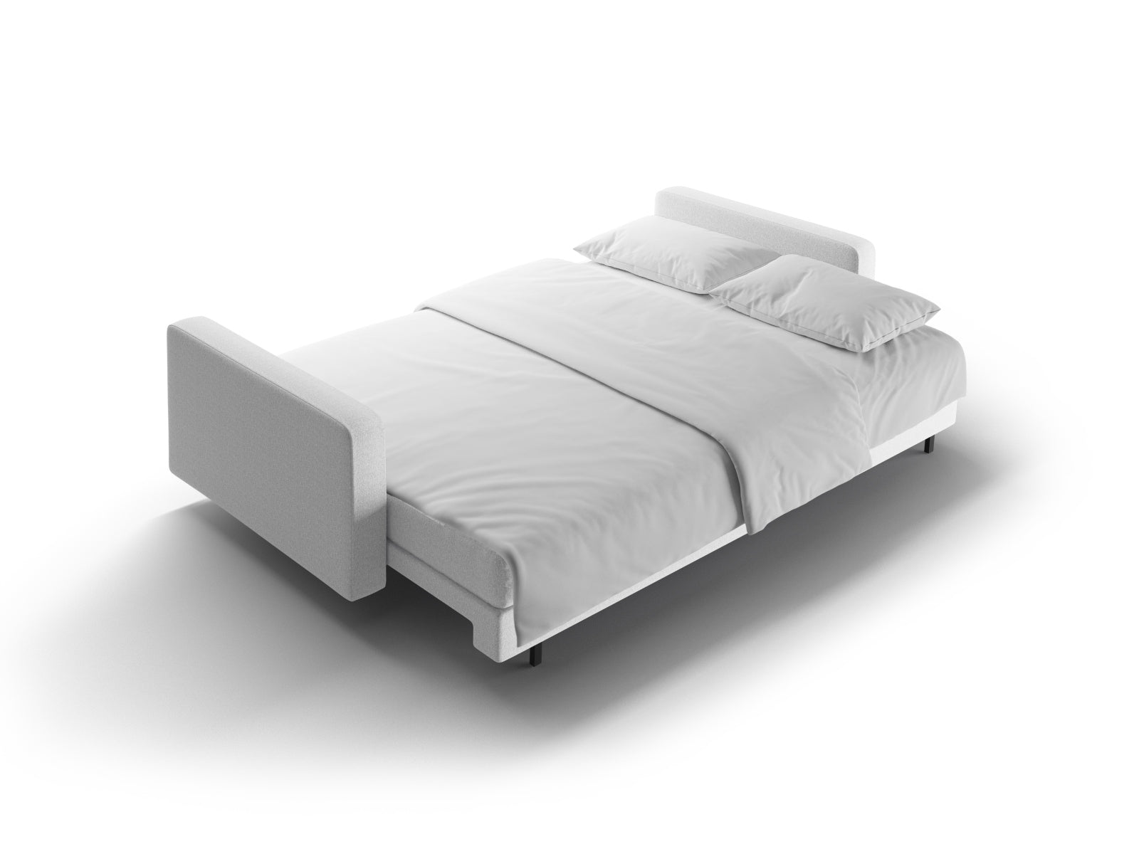 3-Sitzer Sofa Bali mit Schlaffunktion und Stauraum in Light Grey-Neve präsentiert im Onlineshop von KAQTU Design AG. Bettsofa ist von Cosmopolitan Design