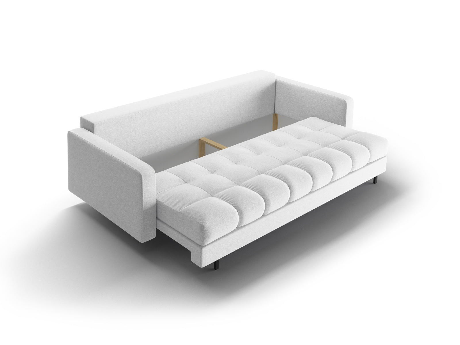3-Sitzer Sofa Bali mit Schlaffunktion und Stauraum in Light Grey-Neve präsentiert im Onlineshop von KAQTU Design AG. Bettsofa ist von Cosmopolitan Design