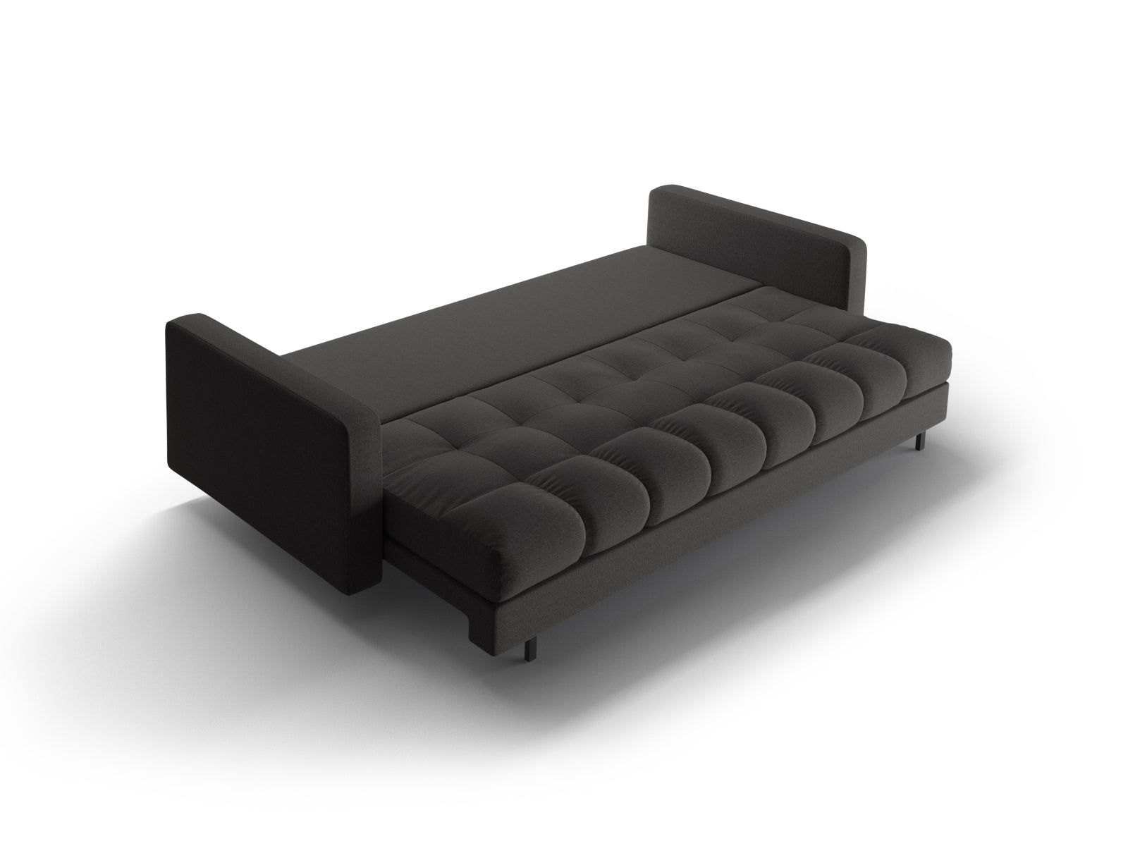 3-Sitzer Sofa Bali mit Schlaffunktion und Stauraum in Dark Grey-Neve präsentiert im Onlineshop von KAQTU Design AG. Bettsofa ist von Cosmopolitan Design