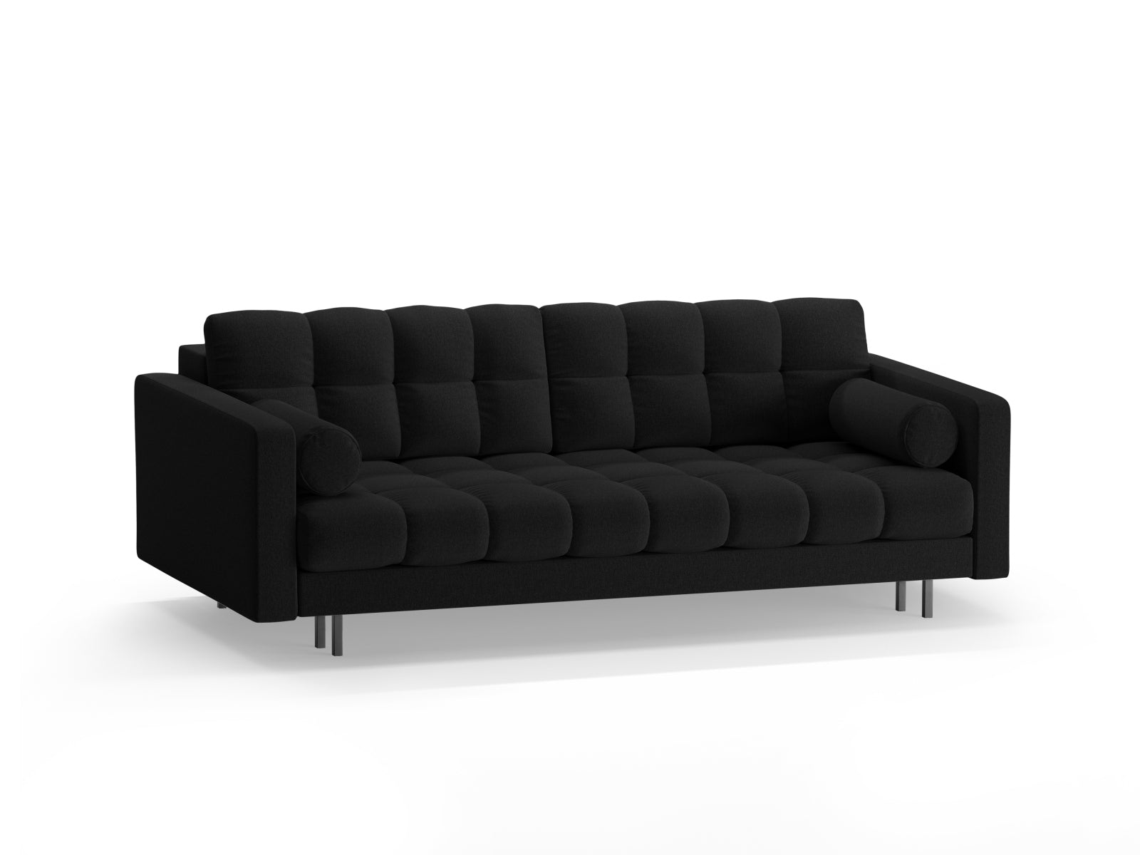 3-Sitzer Sofa Bali mit Schlaffunktion und Stauraum in Black-Neve präsentiert im Onlineshop von KAQTU Design AG. Bettsofa ist von Cosmopolitan Design