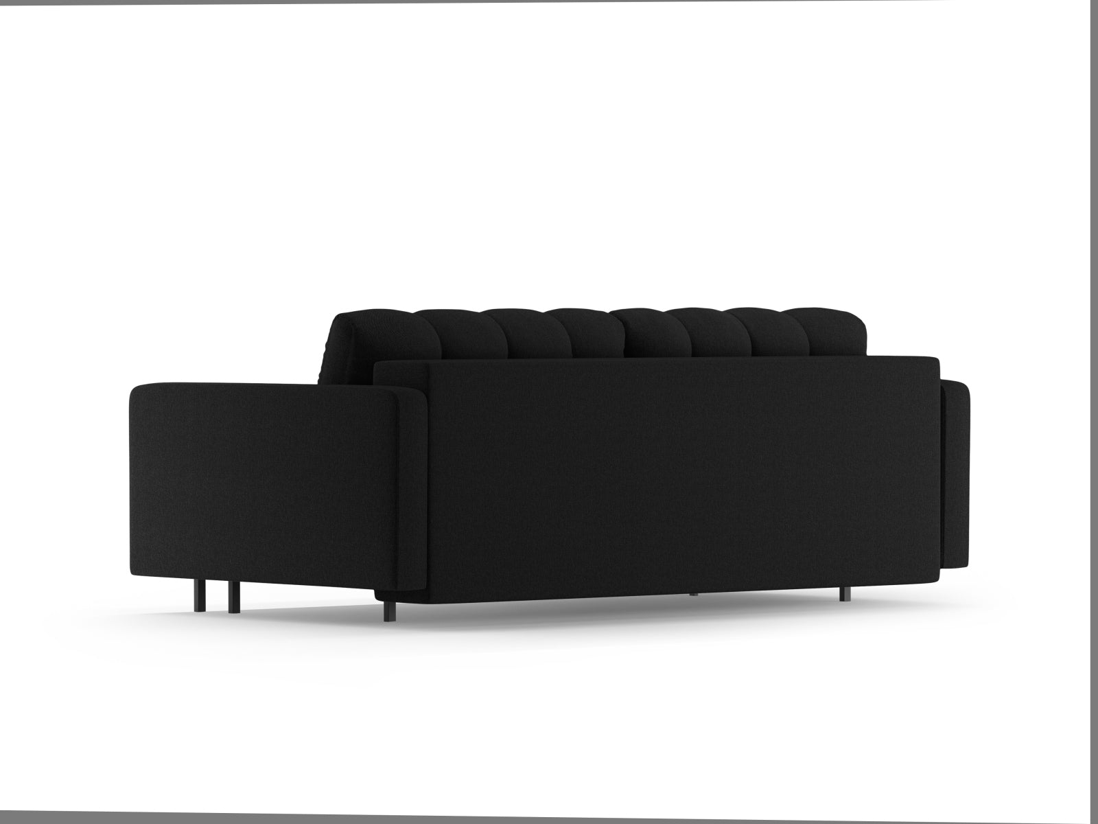 3-Sitzer Sofa Bali mit Schlaffunktion und Stauraum in Black-Neve präsentiert im Onlineshop von KAQTU Design AG. Bettsofa ist von Cosmopolitan Design
