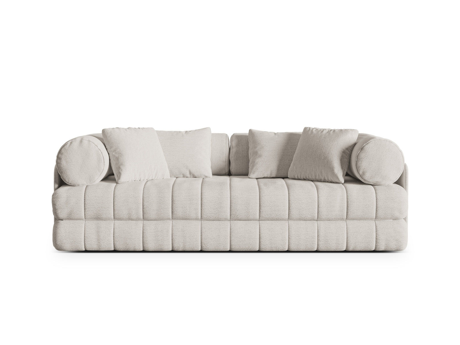 Kemi Sofa mit Schlaffunktion 3 Sitzer in Light Beige-CORAL präsentiert im Onlineshop von KAQTU Design AG. Bettsofa ist von Cosmopolitan Design