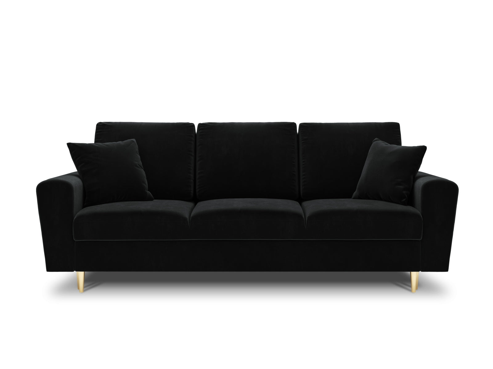 Entdecken Sie das elegante Kyoto Velour Sofa mit Schlaffunktion und Stauraum. Ideal für stilvolle Wohnräume und spontane Übernachtungen.