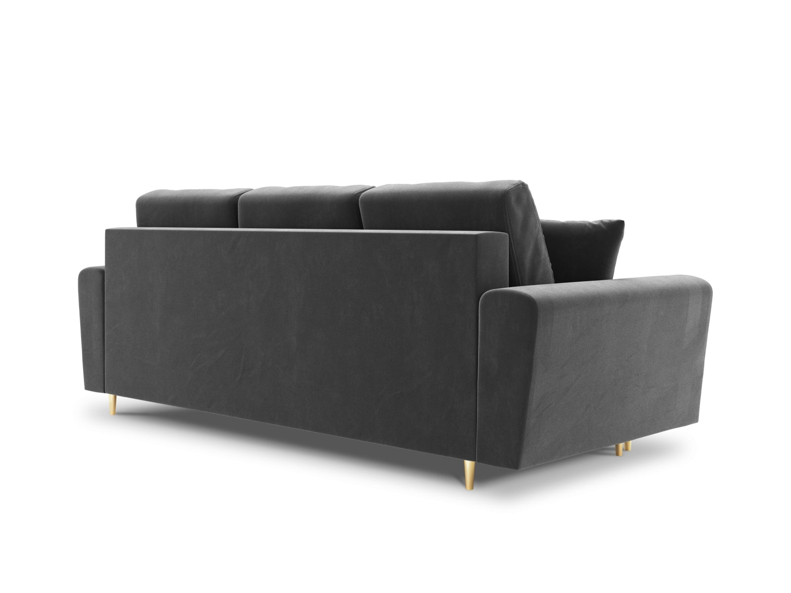 Erleben Sie das Kyoto Velour Sofa: ein stilvoller 3-Sitzer mit praktischer Schlaffunktion und Stauraumbox für Ihr modernes Zuhause.