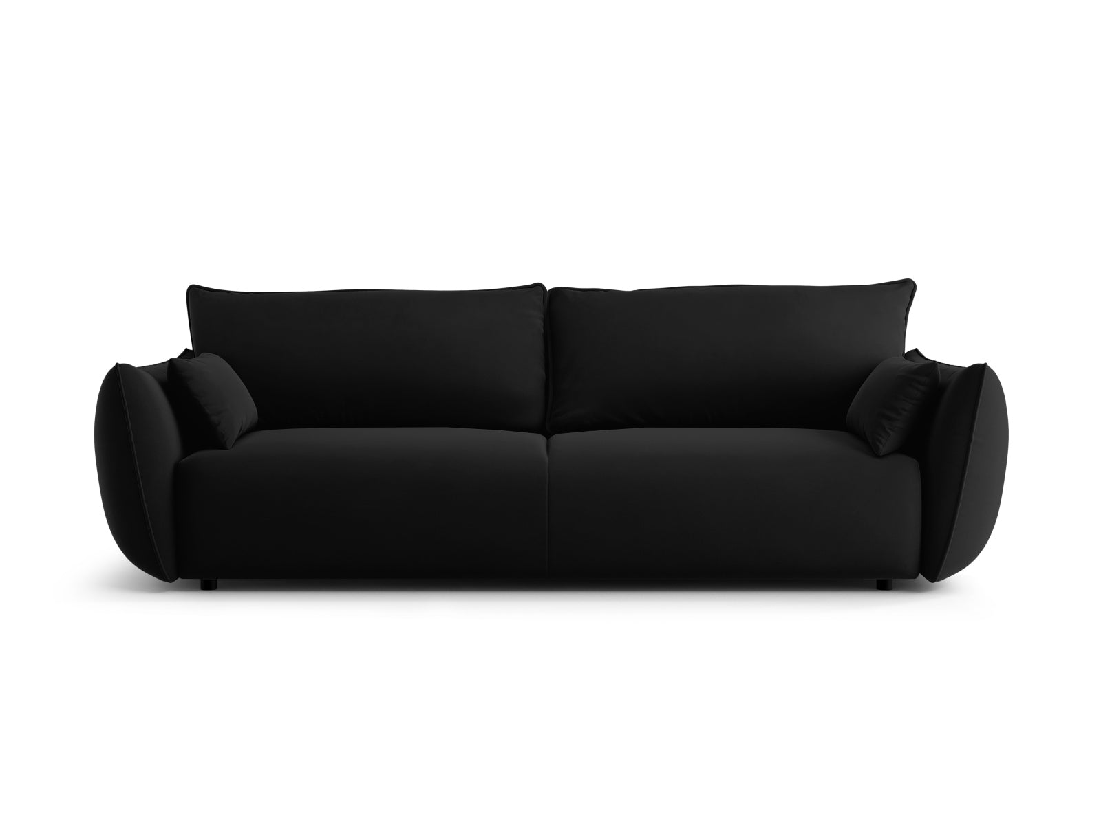 3-Sitzer Sofa Matera mit Schlaffunktion und Stauraum in Black-Salvador präsentiert im Onlineshop von KAQTU Design AG. Bettsofa ist von Cosmopolitan Design