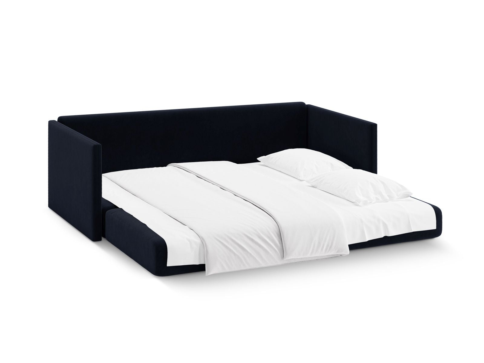 Modernes 3-Sitzer Sofa Shannon in Royal Blue, perfekt für gemütliche Abende und als funktionales Bettsofa für Gäste.