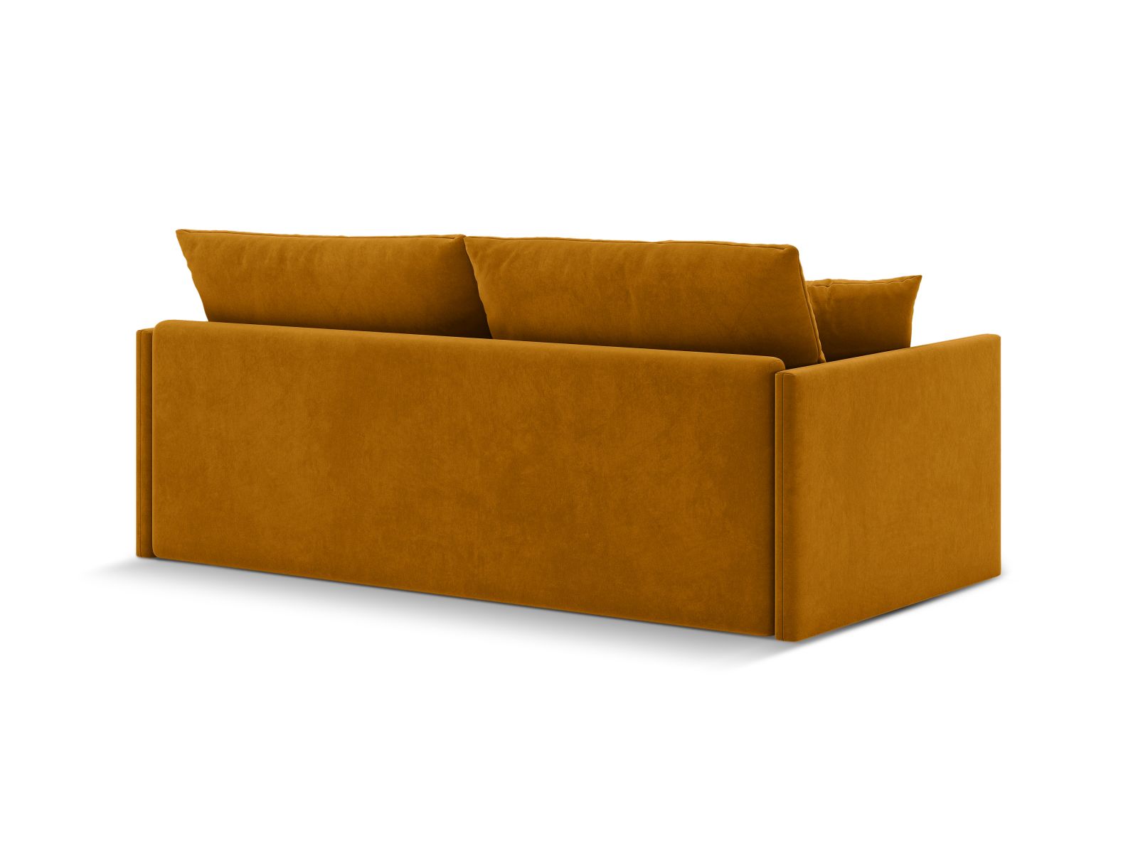 Stylisches 3-Sitzer Sofa Shannon in strahlendem Gelb, ideal als elegantes Bettsofa für Gäste und gemütliche Abende.