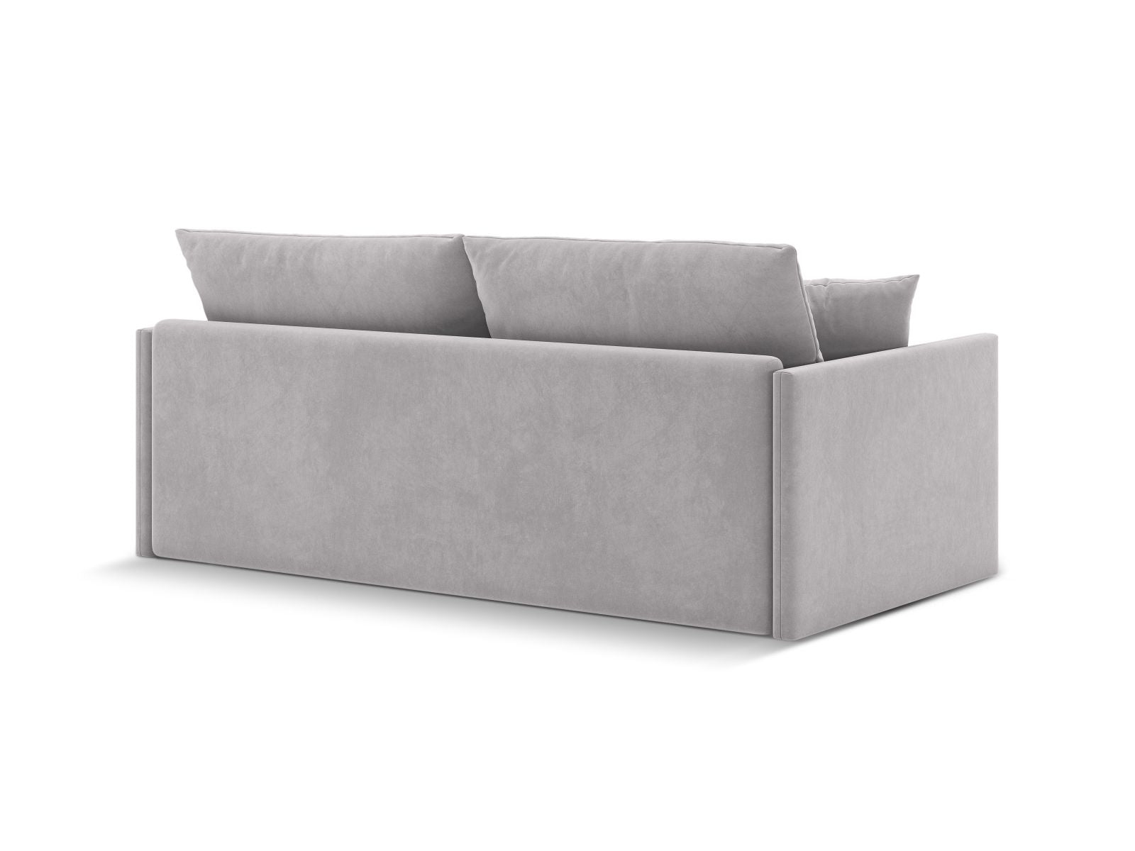 Stylisches 3-Sitzer Sofa Shannon in elegantem Grau, ideal für gemütliche Stunden und als praktische Schlafgelegenheit.