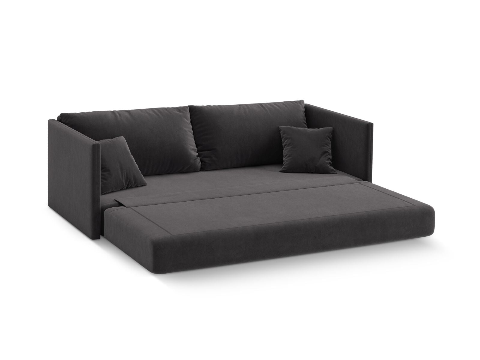 Elegantes 3-Sitzer Sofa Shannon in stilvollem Dunkelgrau, ideal als Schlafgelegenheit für Gäste und entspannte Abende, von Cosmopolitan Design.