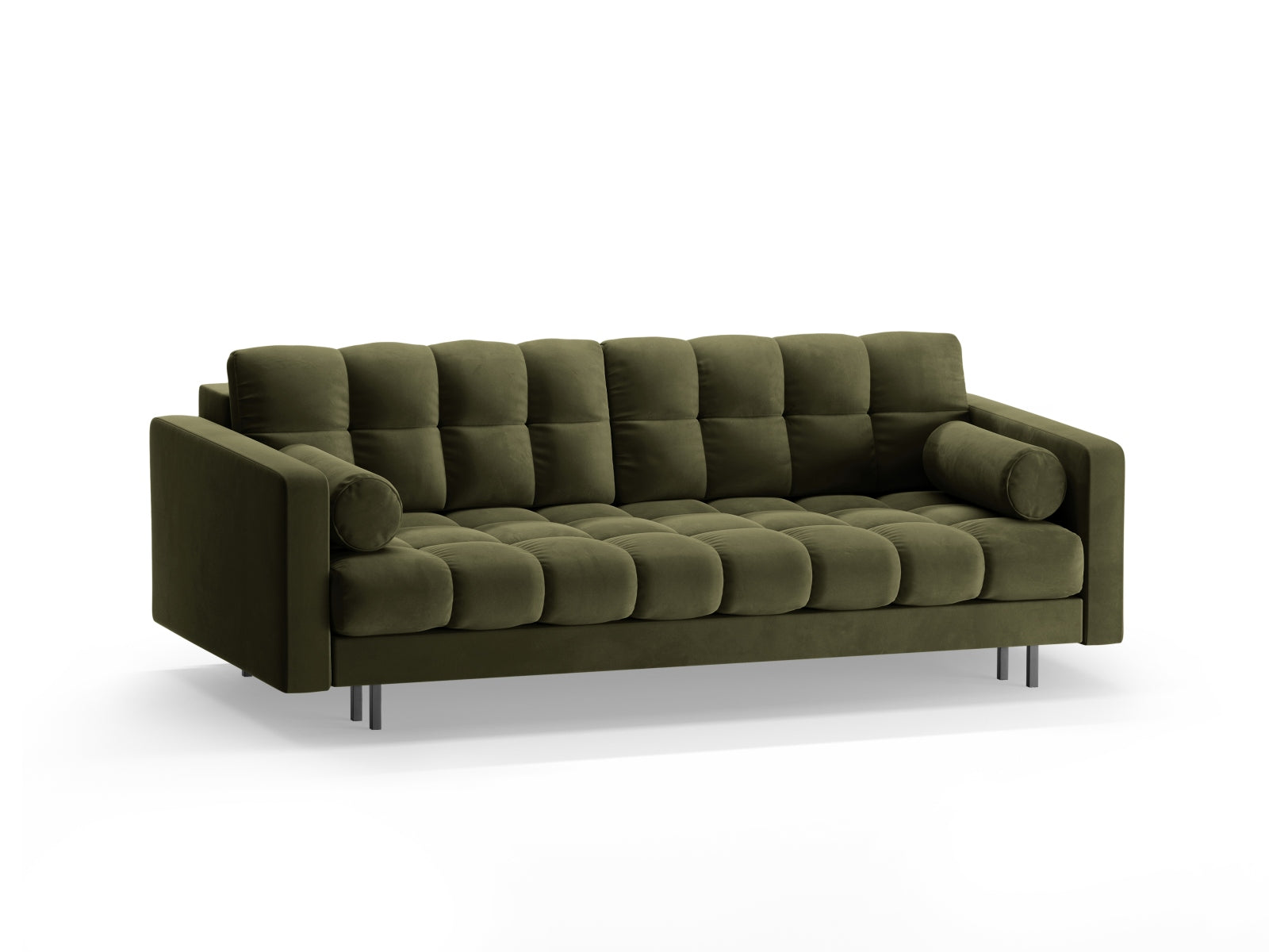 3-Sitzer Sofa Bali mit Schlaffunktion und Stauraum in Green-Bluvel präsentiert im Onlineshop von KAQTU Design AG. Bettsofa ist von Cosmopolitan Design