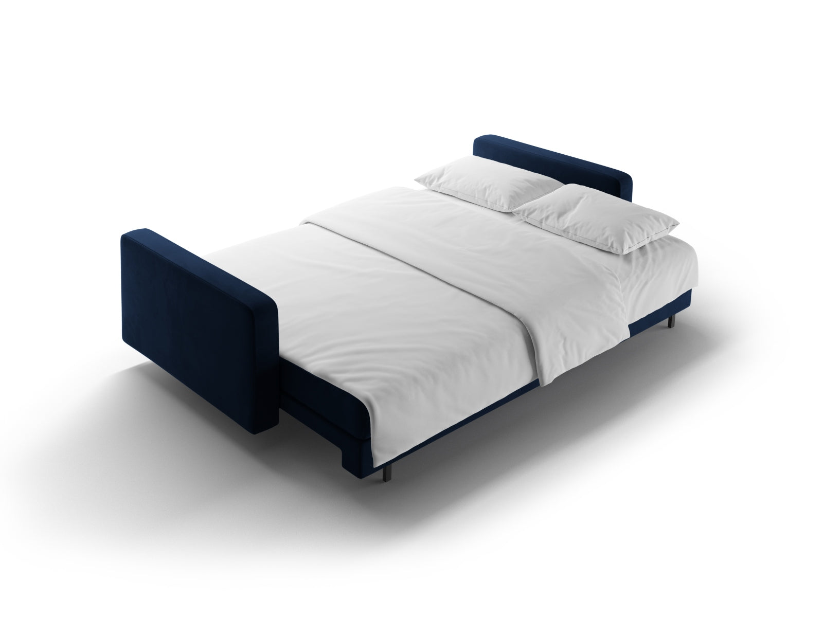 3-Sitzer Sofa Bali mit Schlaffunktion und Stauraum in Royal Blue-Bluvel präsentiert im Onlineshop von KAQTU Design AG. Bettsofa ist von Cosmopolitan Design