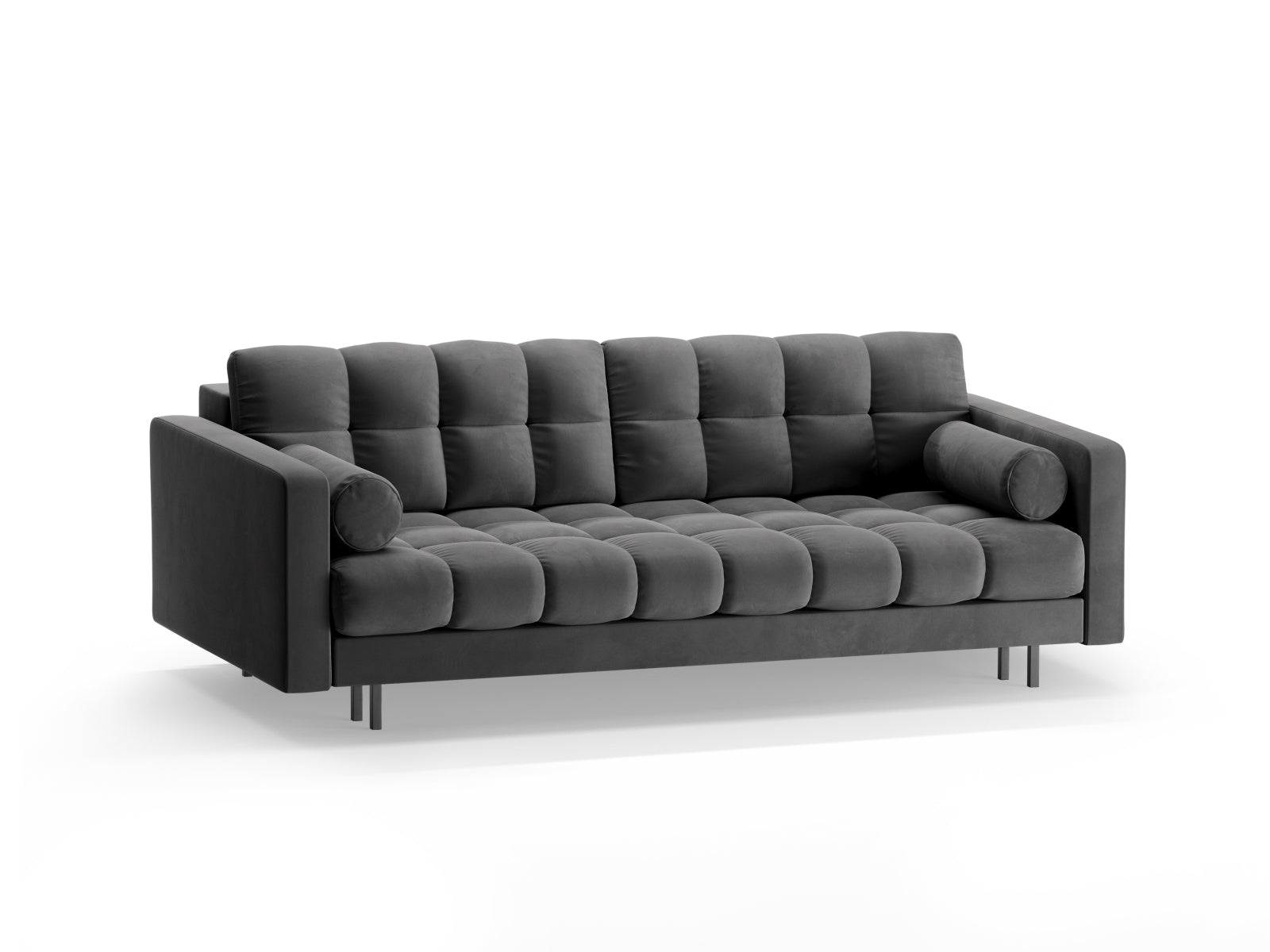 3-Sitzer Sofa Bali mit Schlaffunktion und Stauraum in Grey-Bluvel präsentiert im Onlineshop von KAQTU Design AG. Bettsofa ist von Cosmopolitan Design