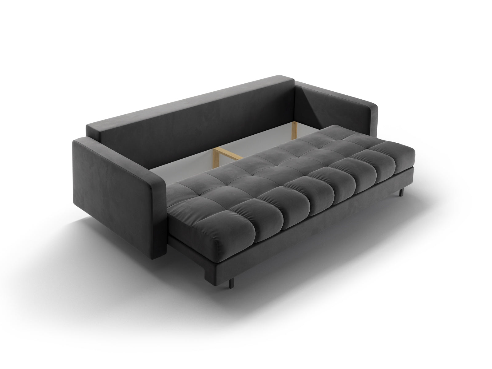 3-Sitzer Sofa Bali mit Schlaffunktion und Stauraum in Grey-Bluvel präsentiert im Onlineshop von KAQTU Design AG. Bettsofa ist von Cosmopolitan Design