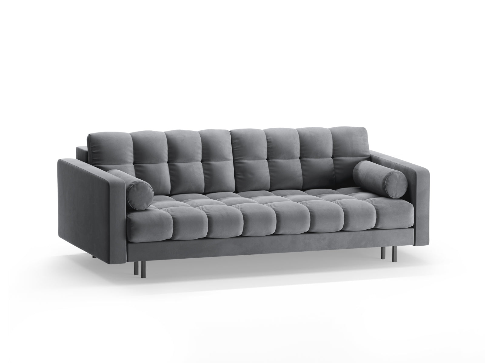 3-Sitzer Sofa Bali mit Schlaffunktion und Stauraum in Grey-Bluvel präsentiert im Onlineshop von KAQTU Design AG. Bettsofa ist von Cosmopolitan Design