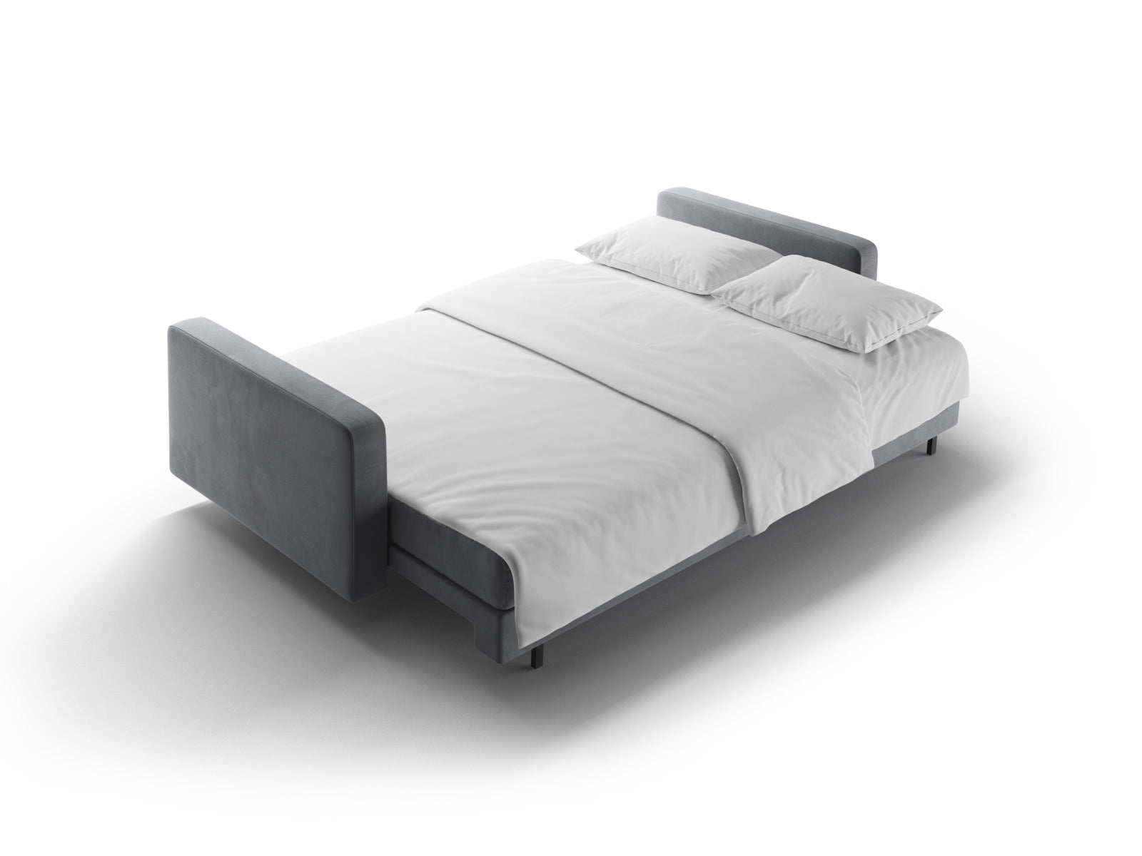 3-Sitzer Sofa Bali mit Schlaffunktion und Stauraum in Grey-Bluvel präsentiert im Onlineshop von KAQTU Design AG. Bettsofa ist von Cosmopolitan Design