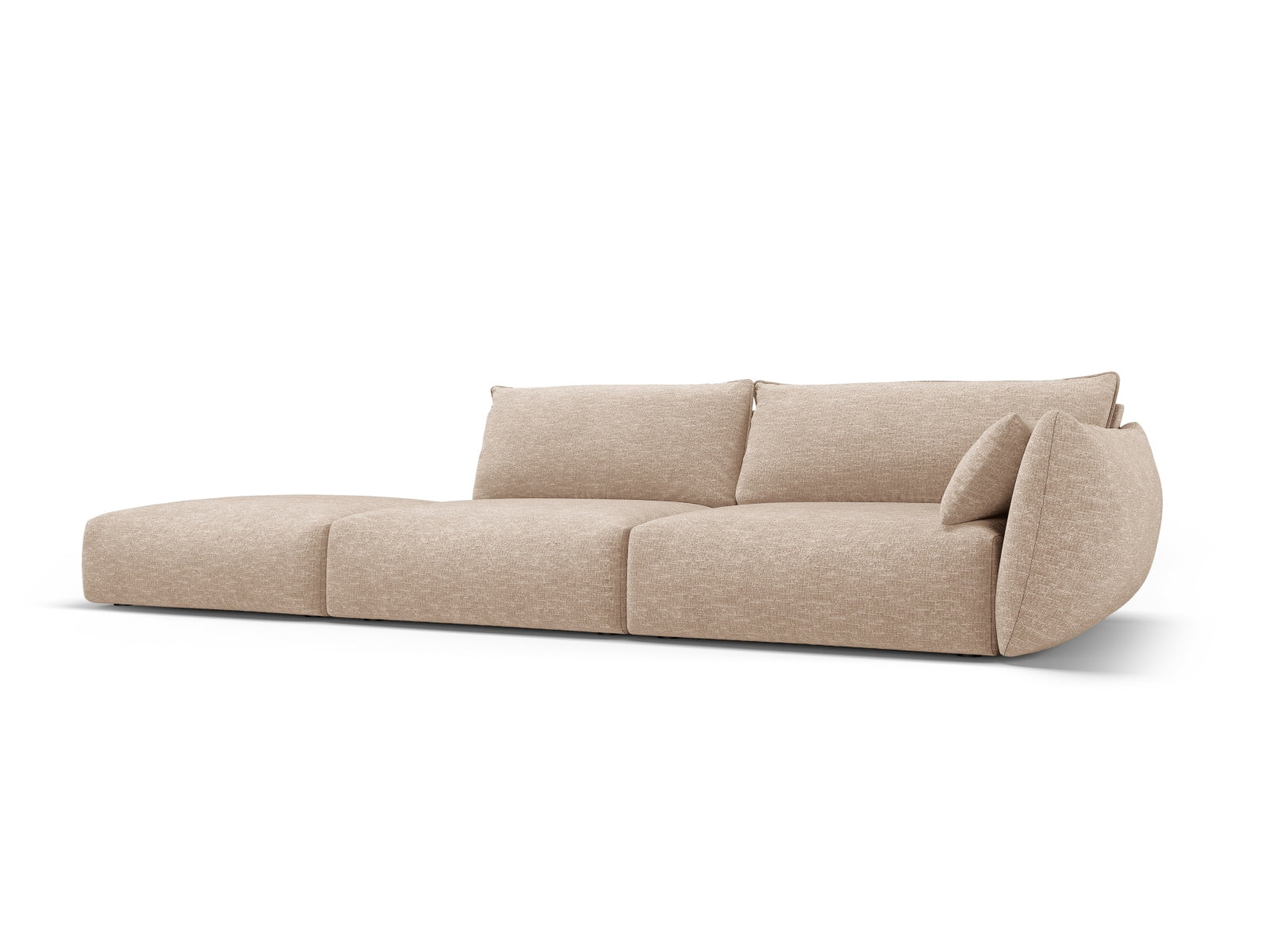 Beige 4-Sitzer Sofa links Matera von Cosmopolitan Design, stilvolles und modernes Möbelstück für Ihr Wohnzimmer.