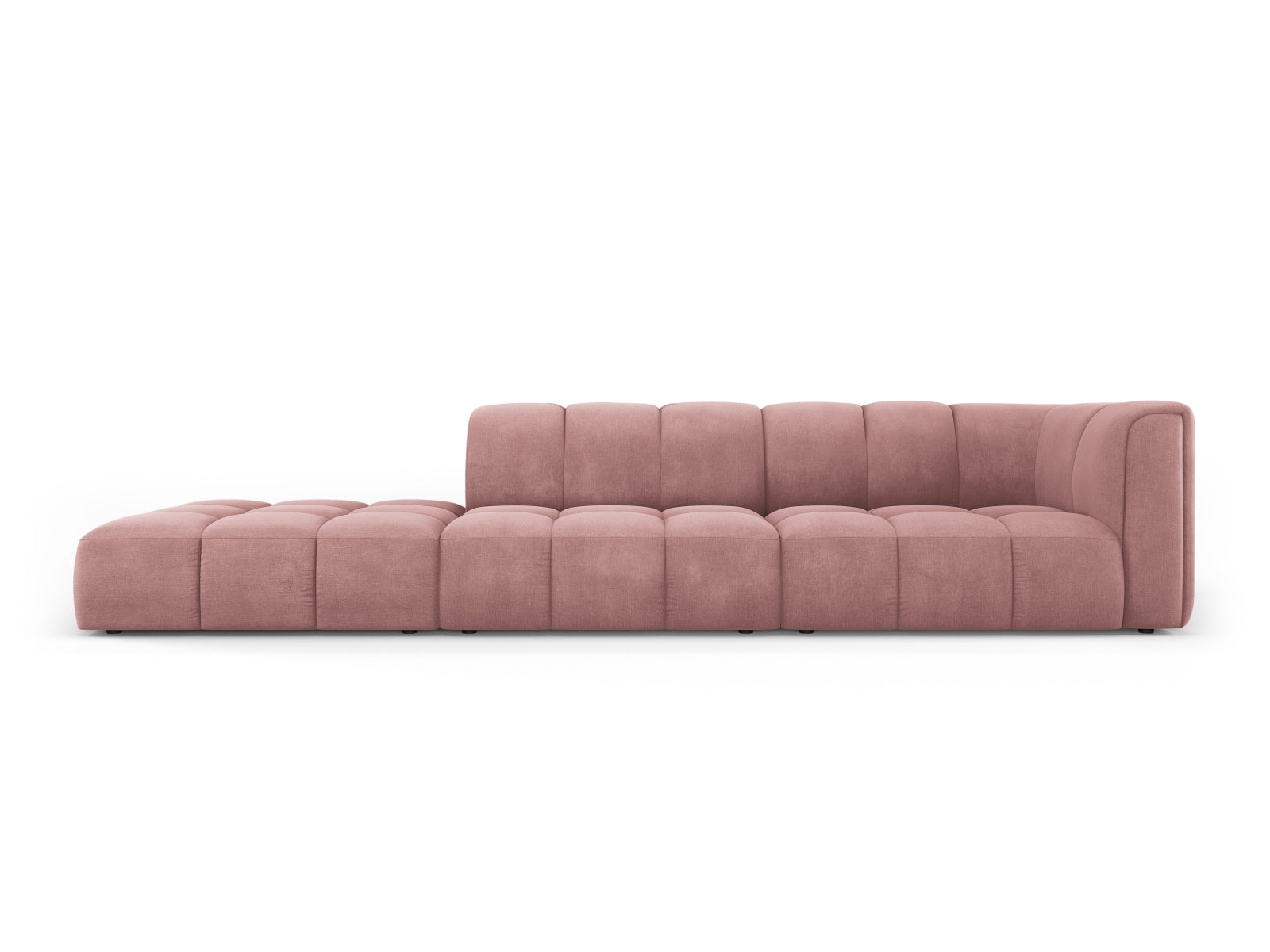 4-Sitzer Modulares Sofa links Moritz in Pink-Rebel präsentiert im Onlineshop von KAQTU Design AG. 4er Sofa ist von Cosmopolitan Design